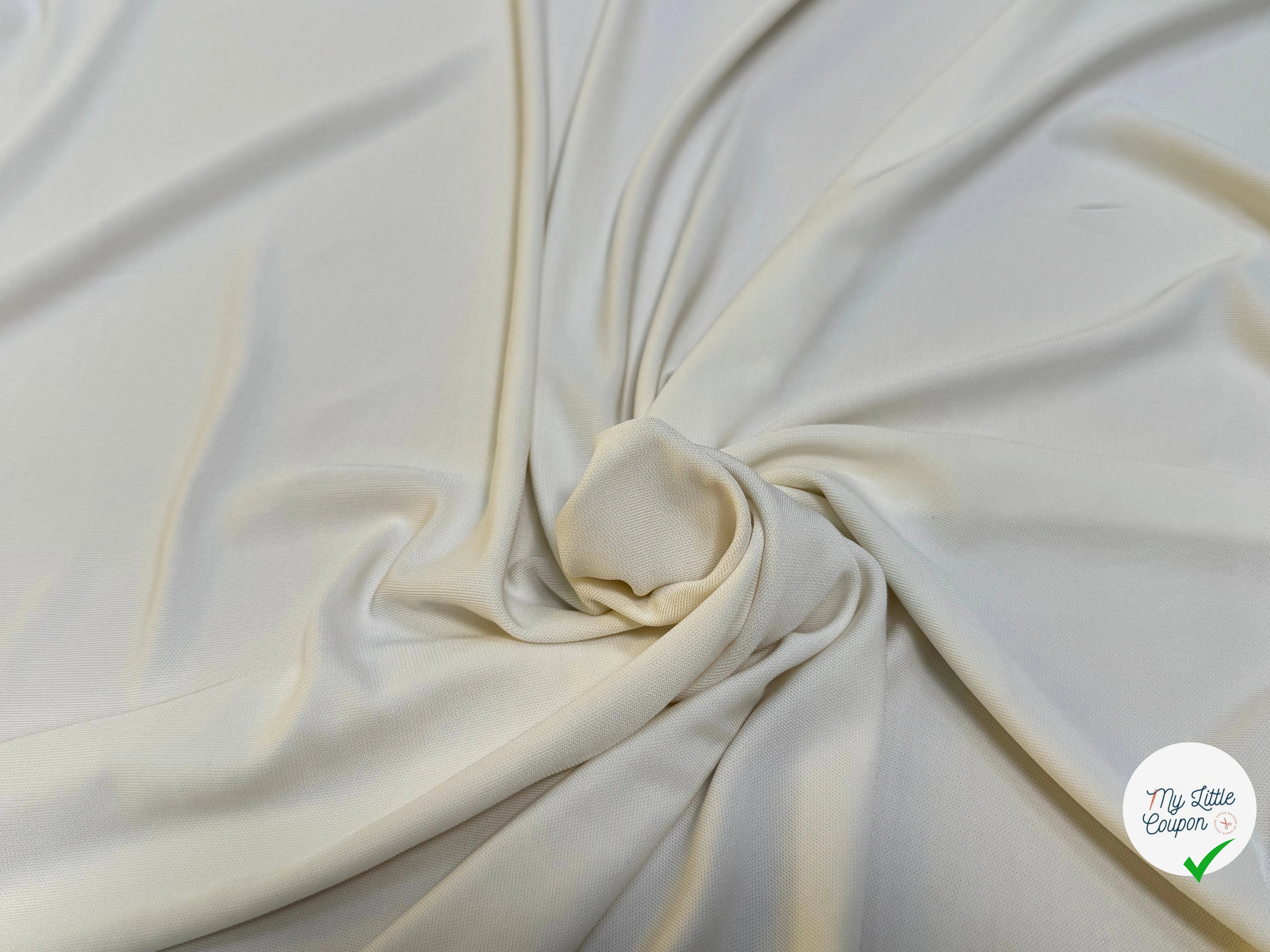 JERSEY VISCOSE FLUIDE ULTRA STRETCH BLANC CASSÉ - My Little Coupon