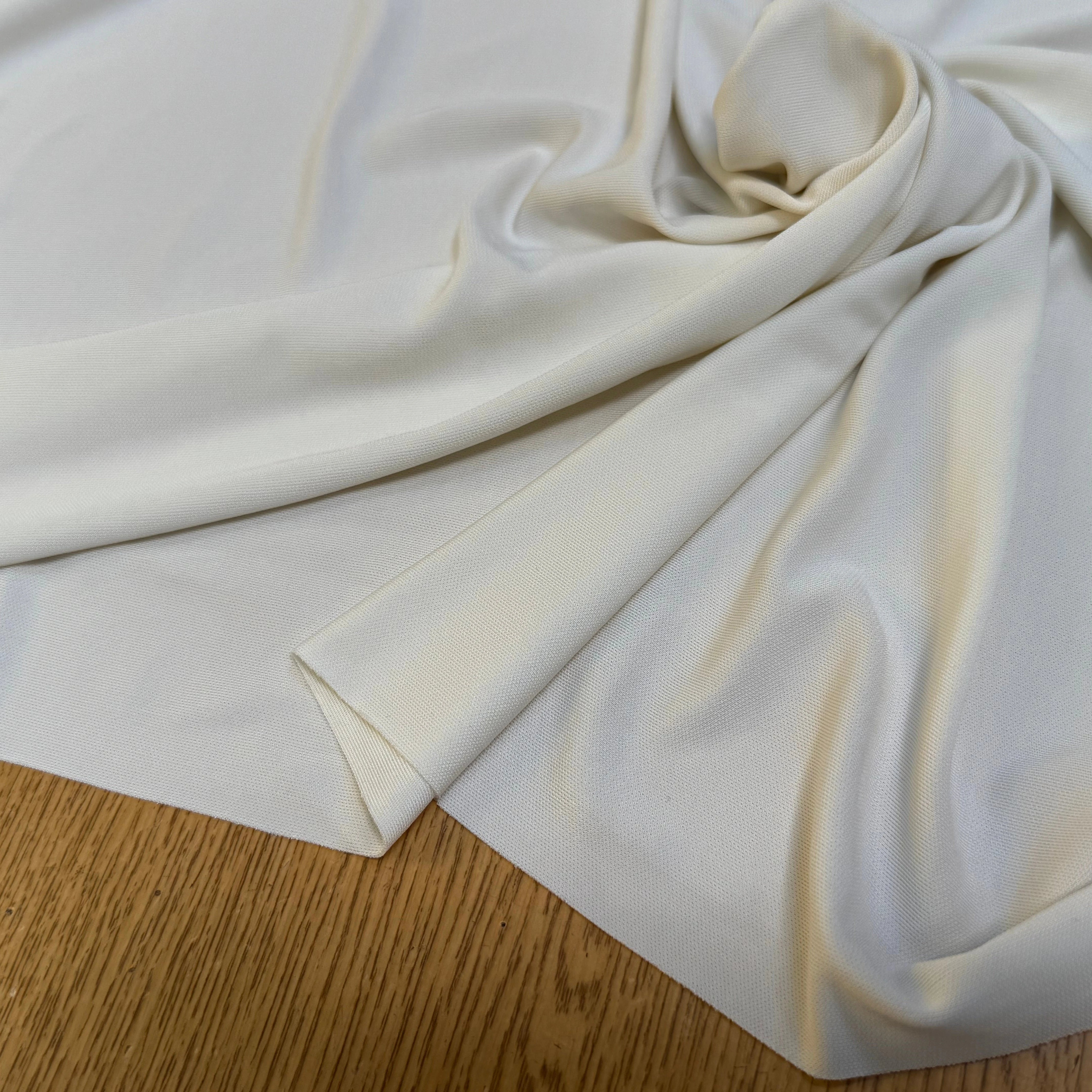 JERSEY VISCOSE FLUIDE ULTRA STRETCH BLANC CASSÉ - My Little Coupon