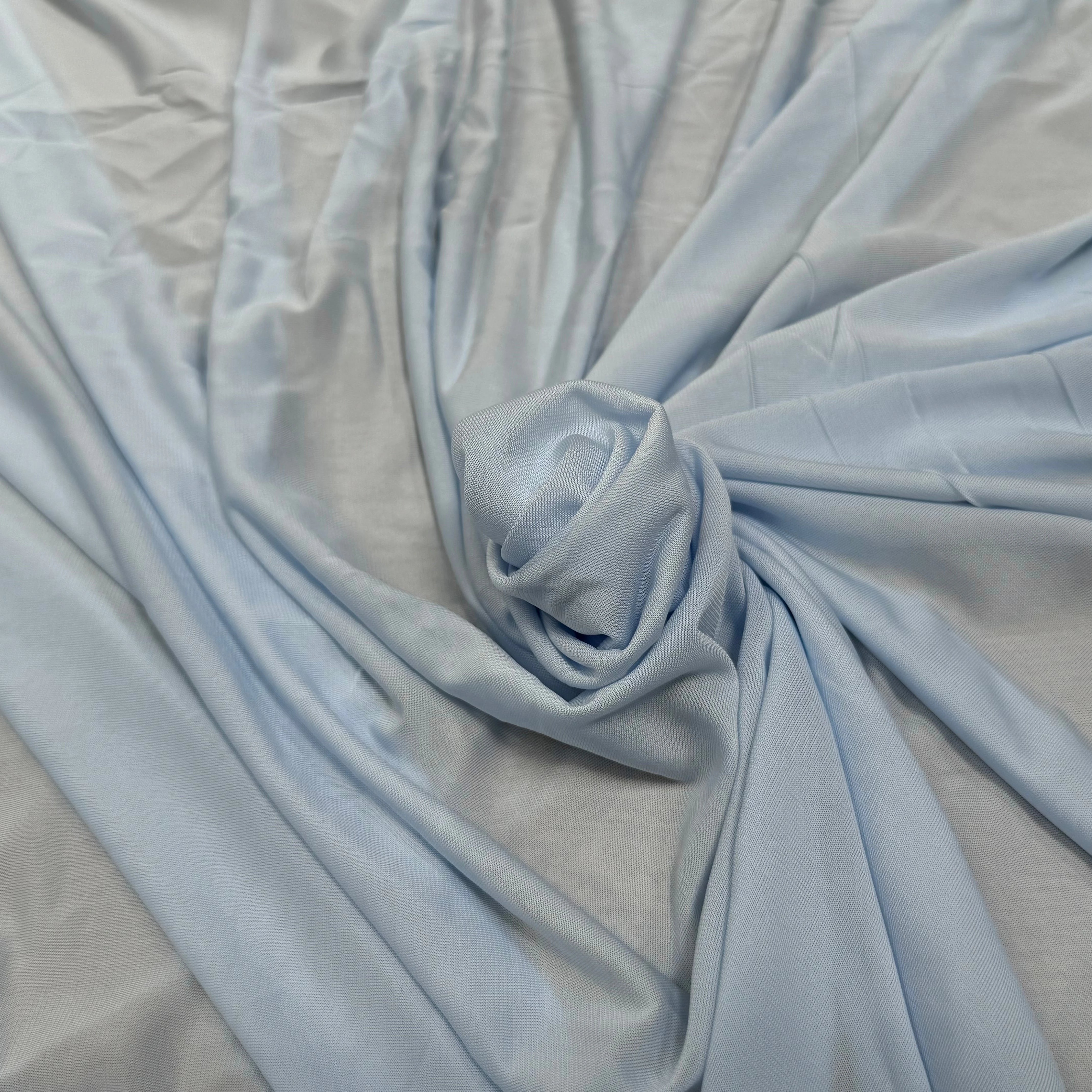 JERSEY VISCOSE FLUIDE ULTRA STRETCH BLEU CIEL - My Little Coupon