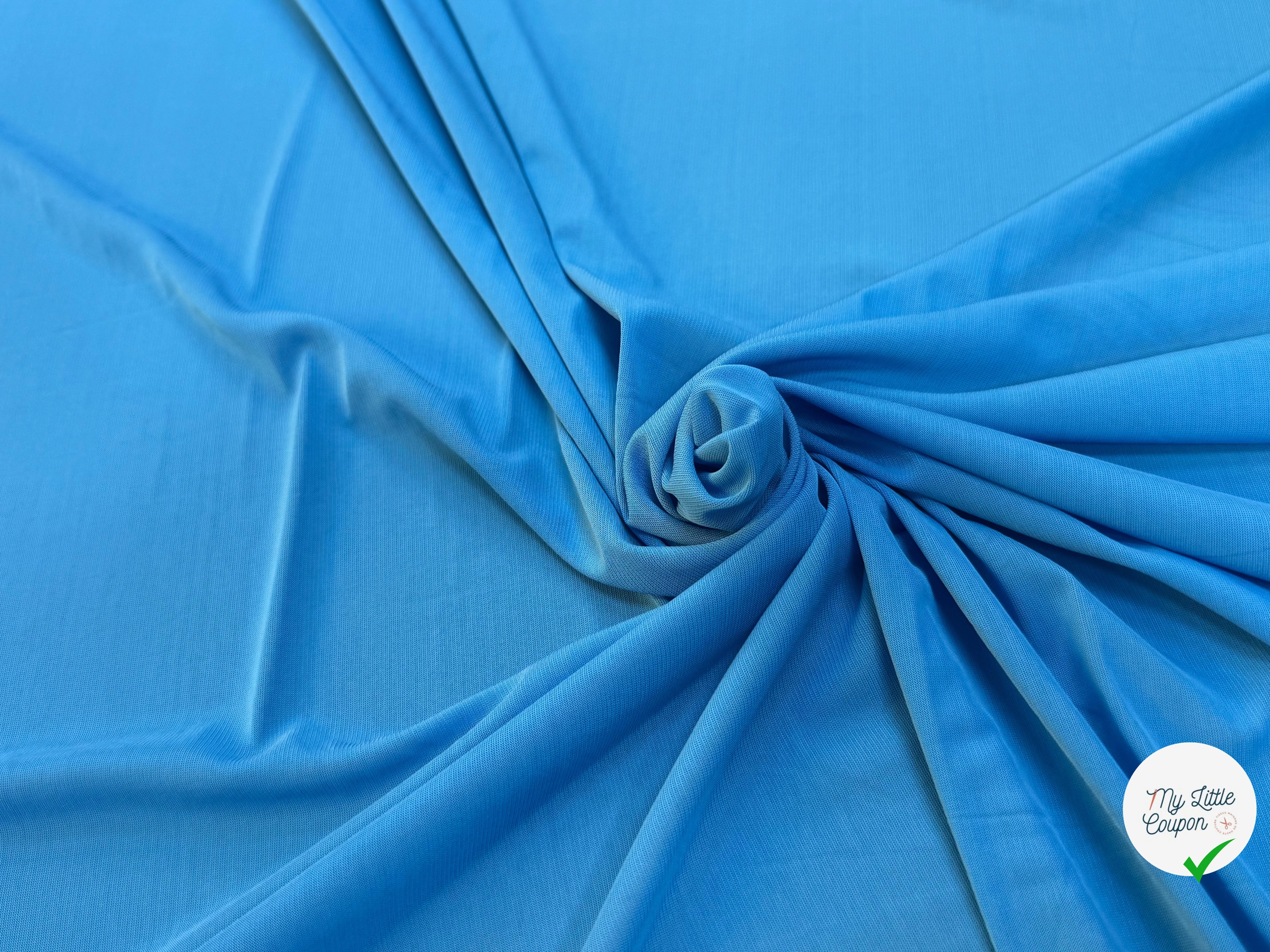 JERSEY VISCOSE FLUIDE ULTRA STRETCH BLUE - My Little Coupon