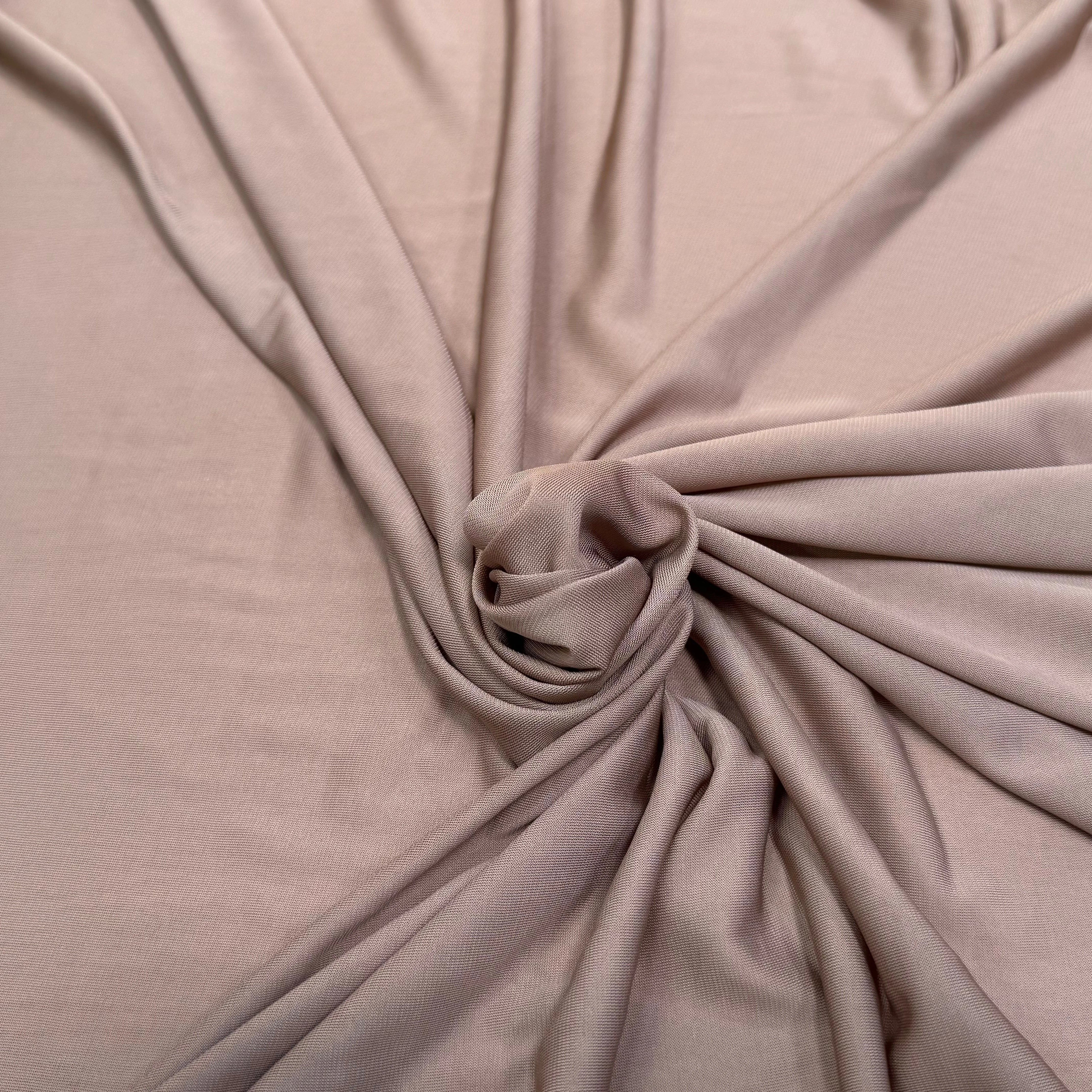 JERSEY VISCOSE FLUIDE ULTRA STRETCH CAFÉ AU LAIT - My Little Coupon