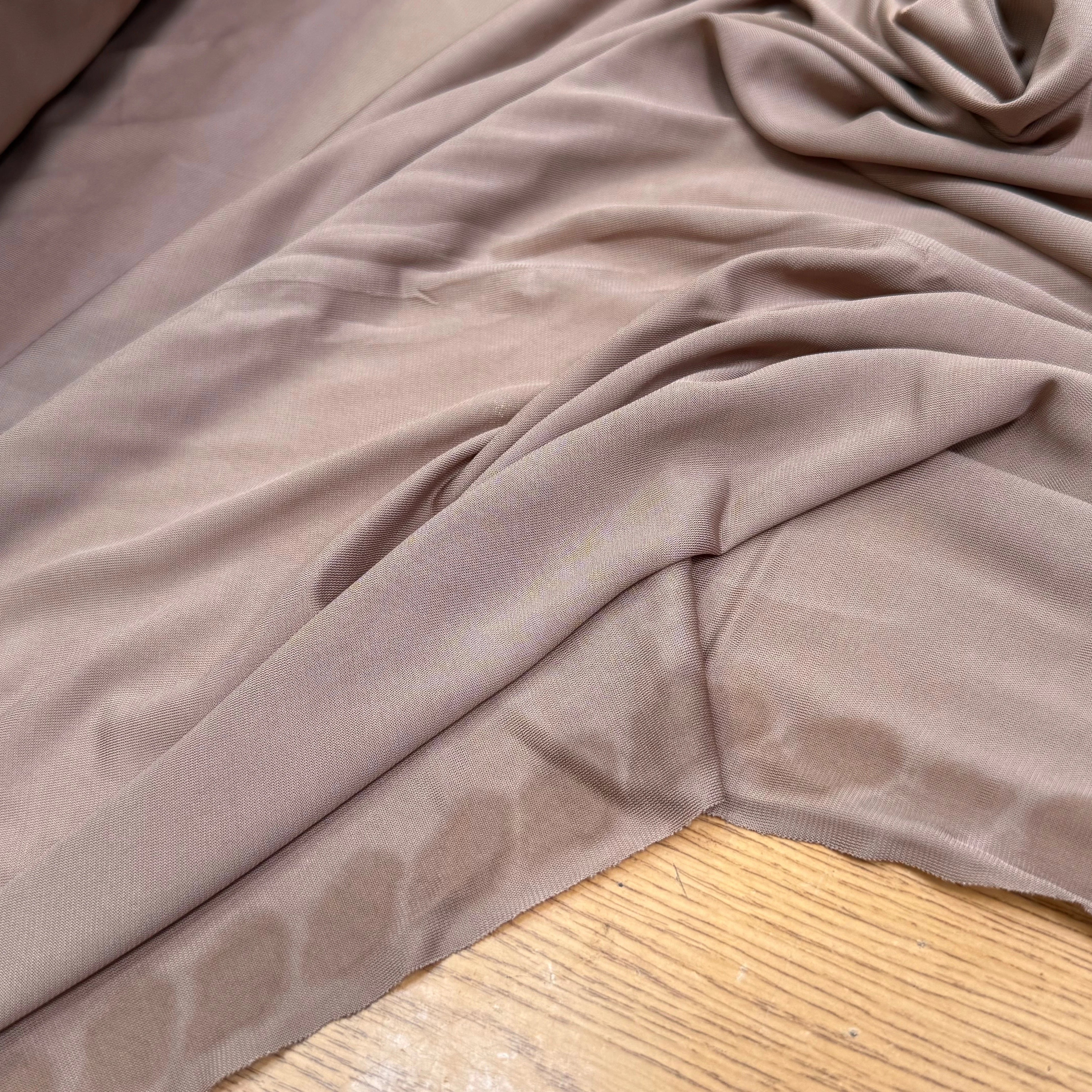JERSEY VISCOSE FLUIDE ULTRA STRETCH CAFÉ AU LAIT - My Little Coupon