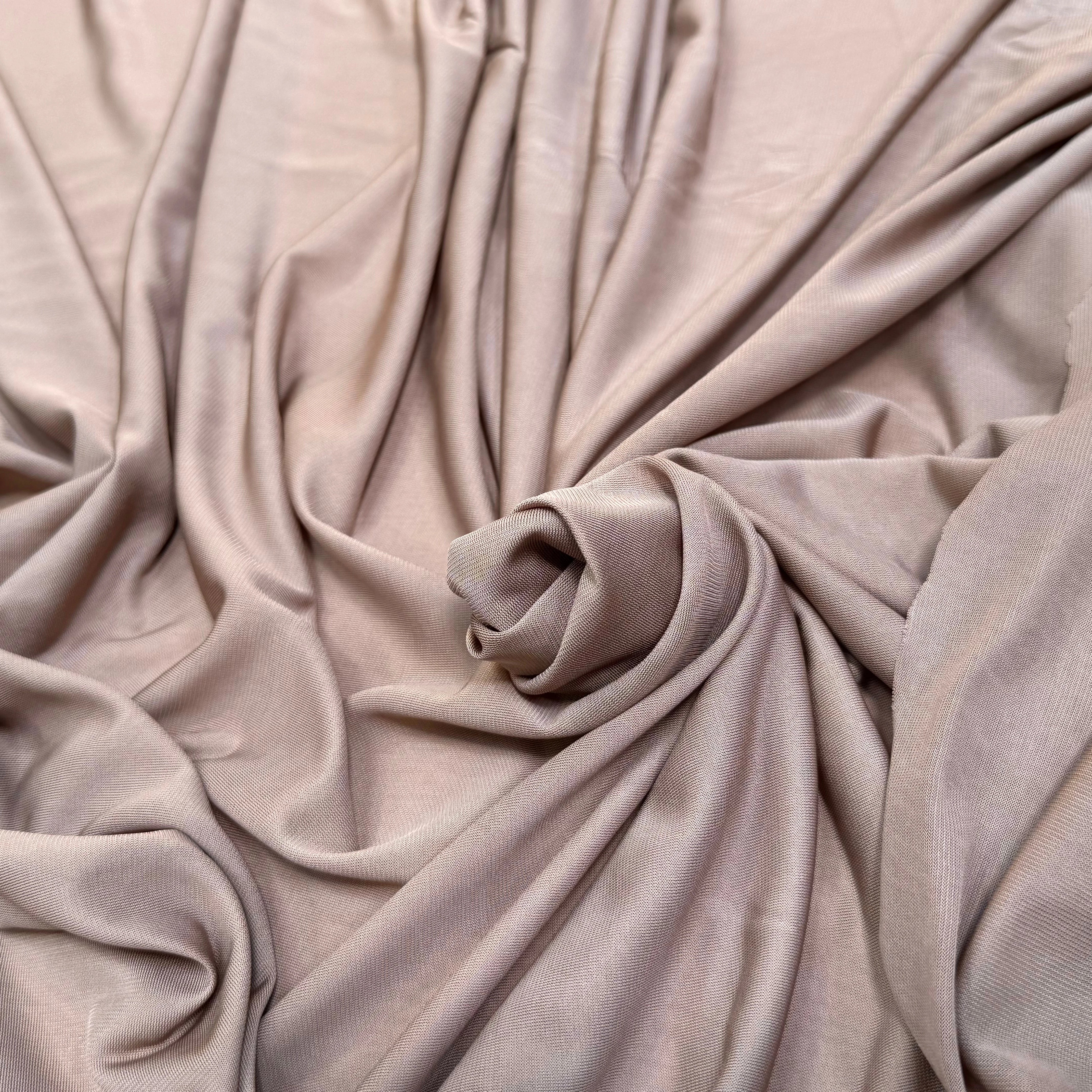 JERSEY VISCOSE FLUIDE ULTRA STRETCH CAFÉ AU LAIT - My Little Coupon