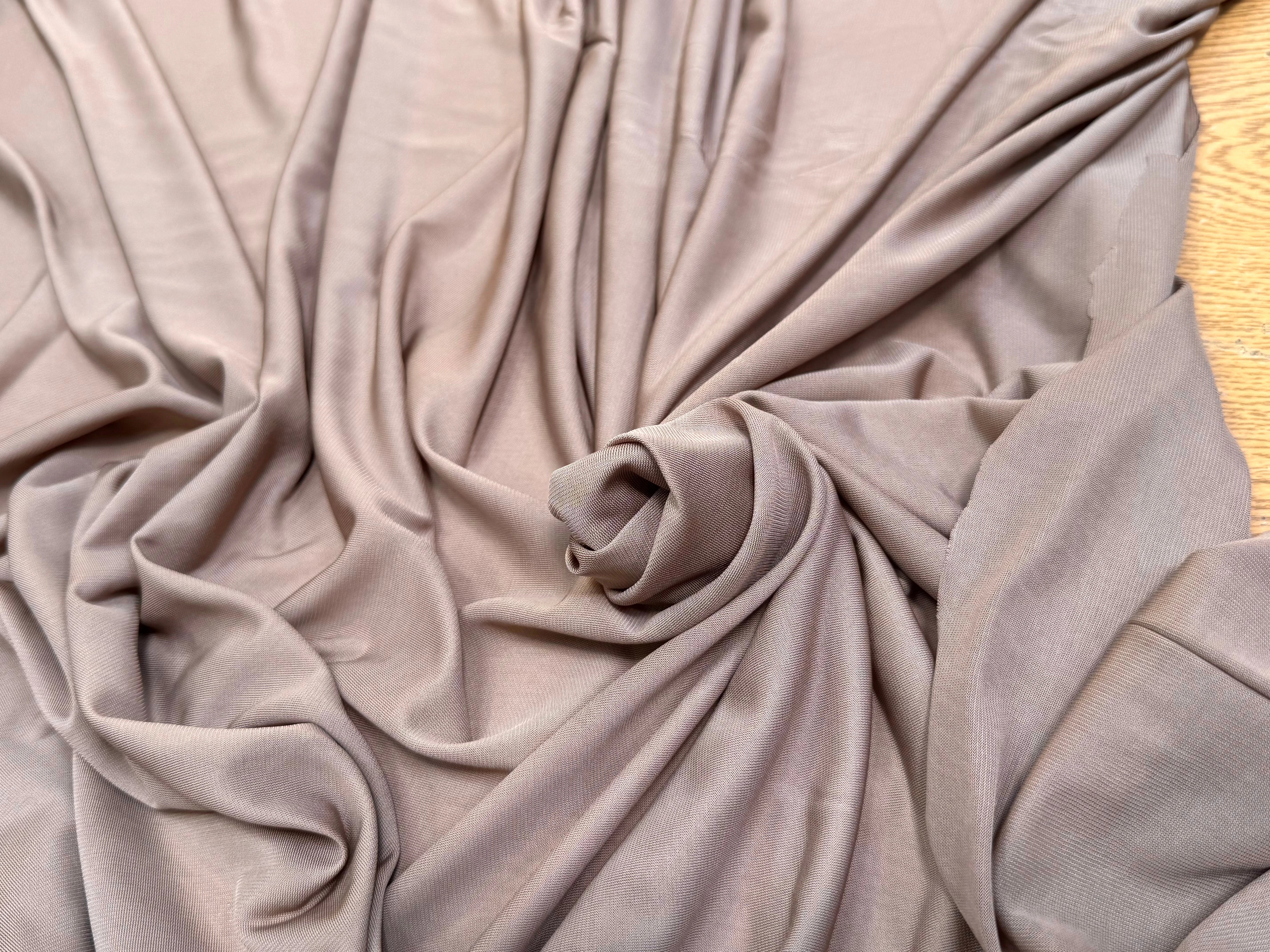 JERSEY VISCOSE FLUIDE ULTRA STRETCH CAFÉ AU LAIT - My Little Coupon