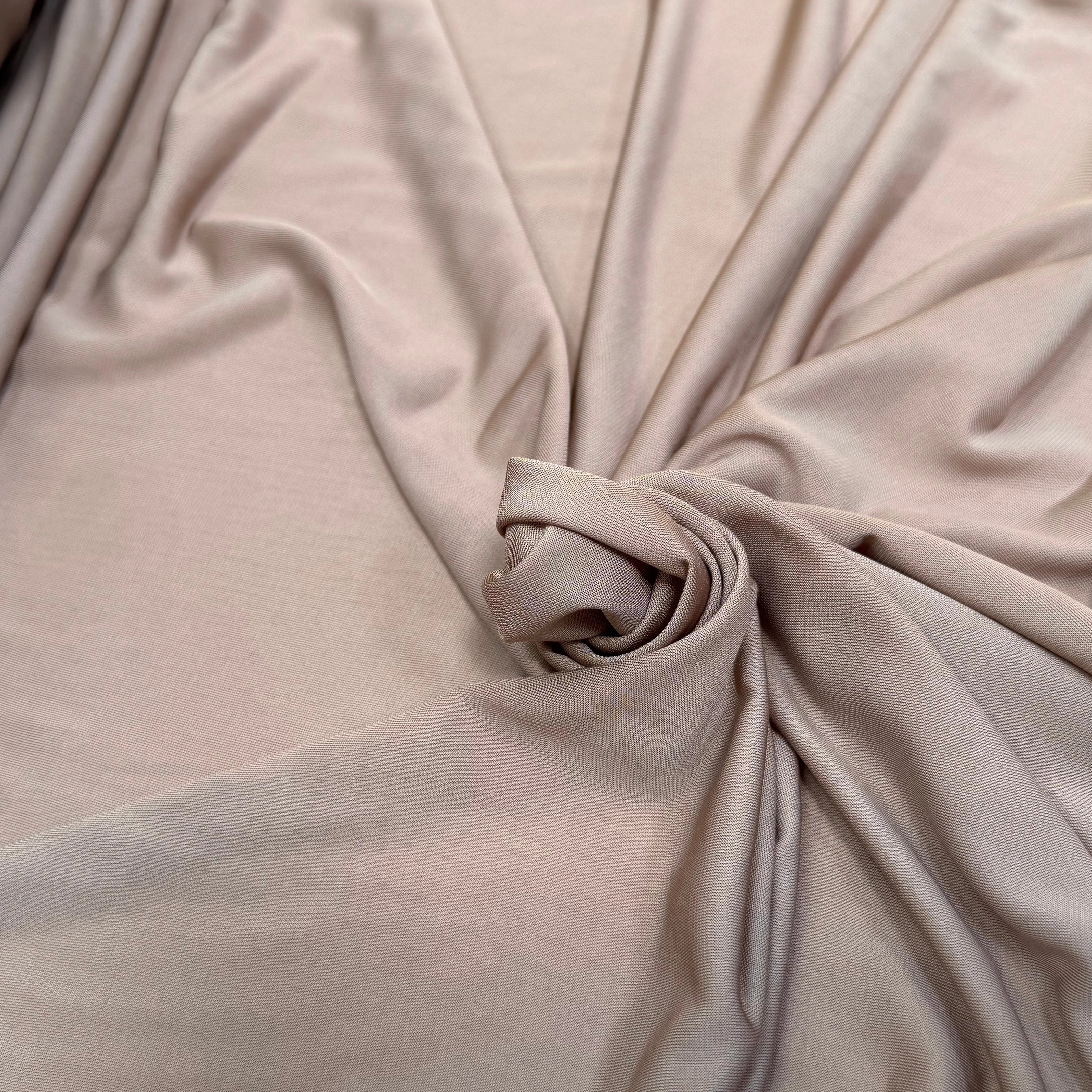 JERSEY VISCOSE FLUIDE ULTRA STRETCH CAFÉ AU LAIT - My Little Coupon
