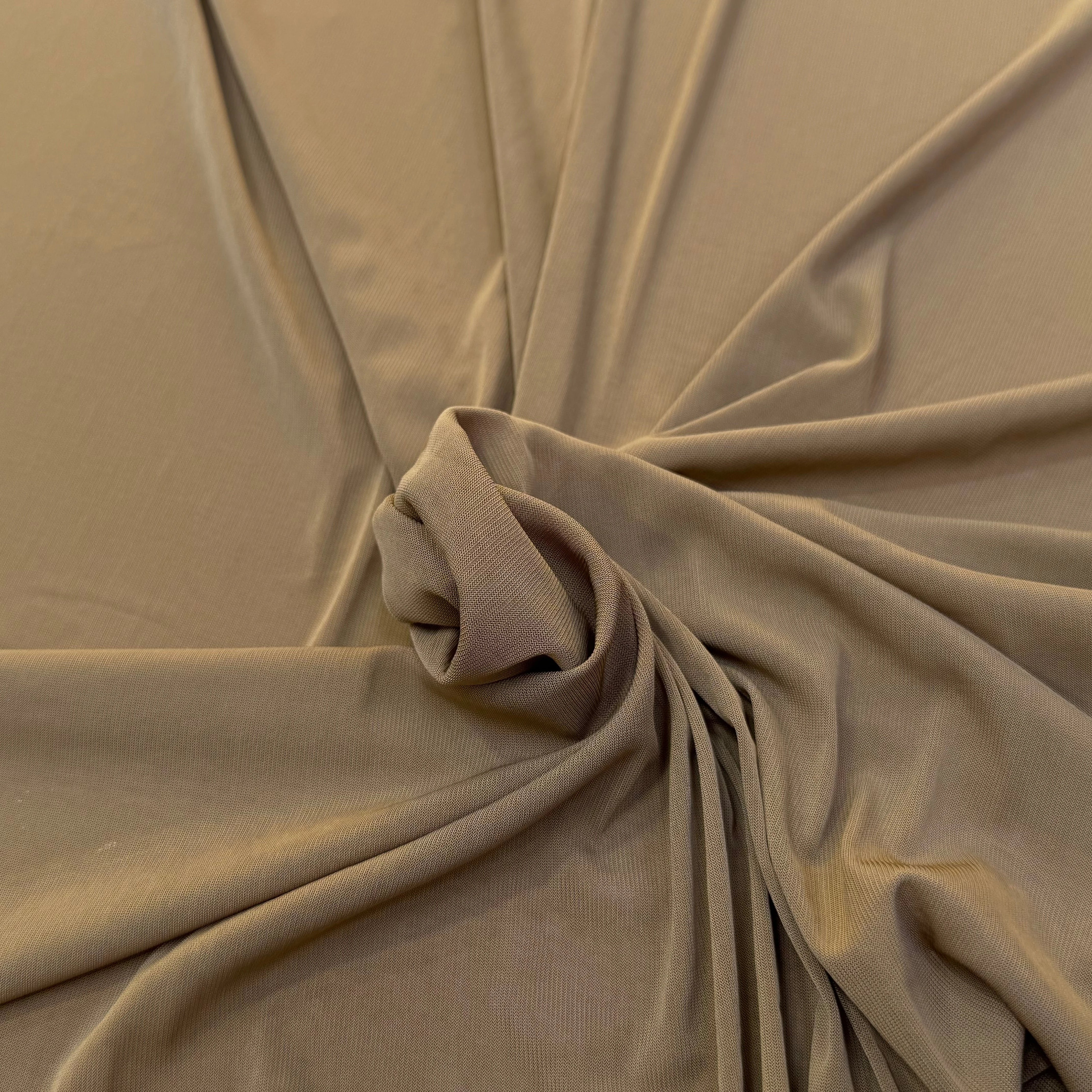 JERSEY VISCOSE FLUIDE ULTRA STRETCH CAMEL - My Little Coupon