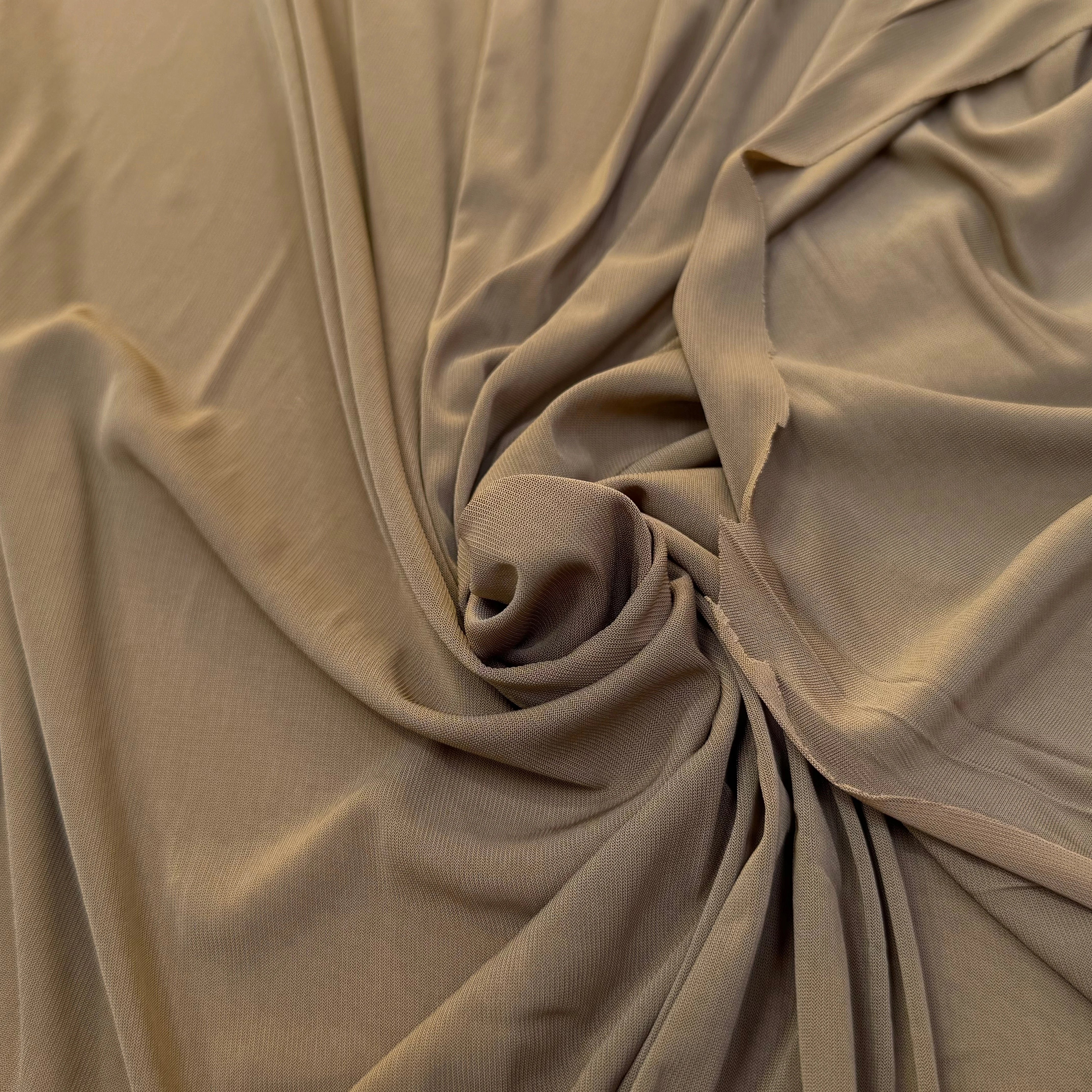 JERSEY VISCOSE FLUIDE ULTRA STRETCH CAMEL - My Little Coupon