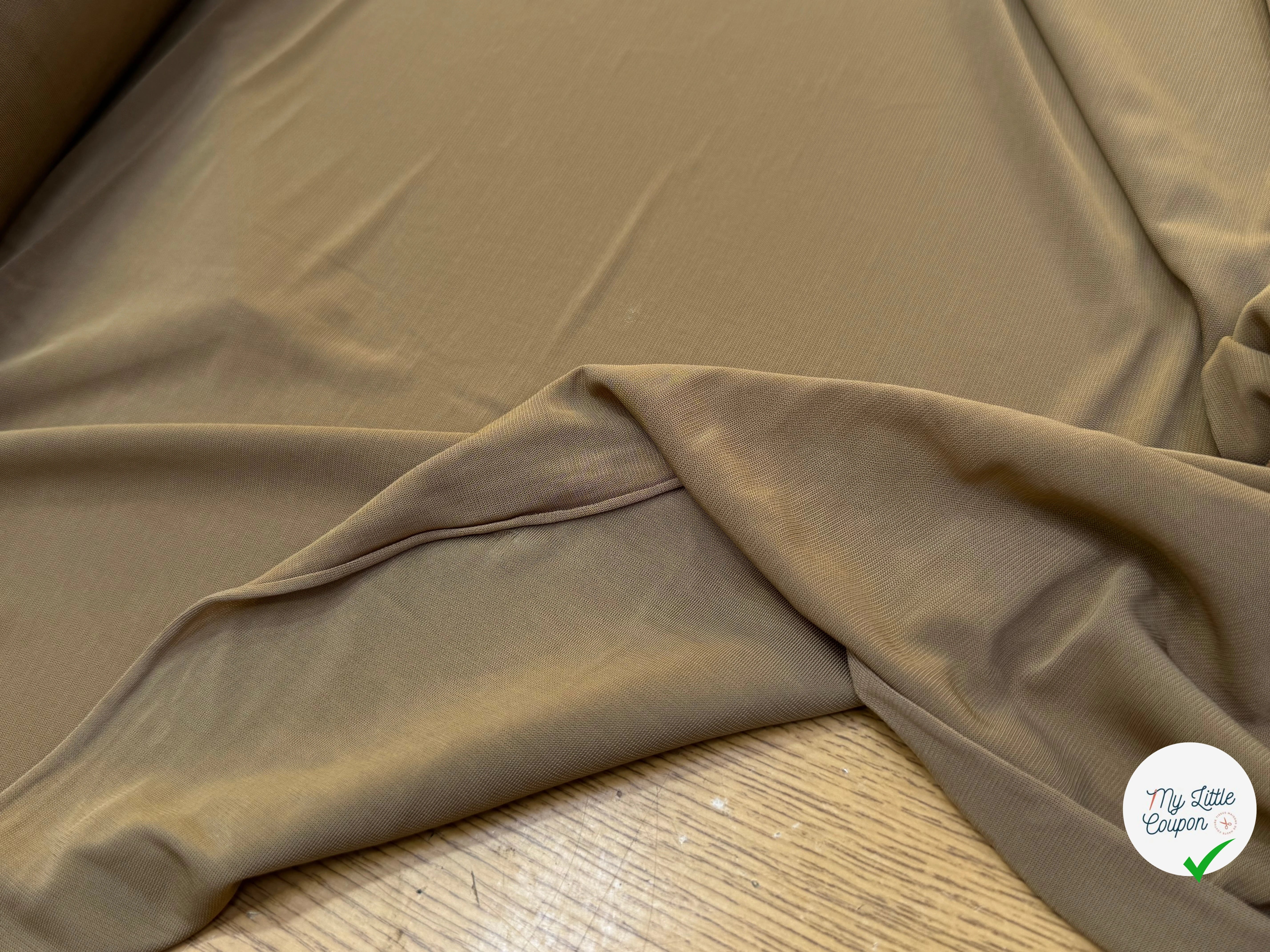 JERSEY VISCOSE FLUIDE ULTRA STRETCH CAMEL - My Little Coupon