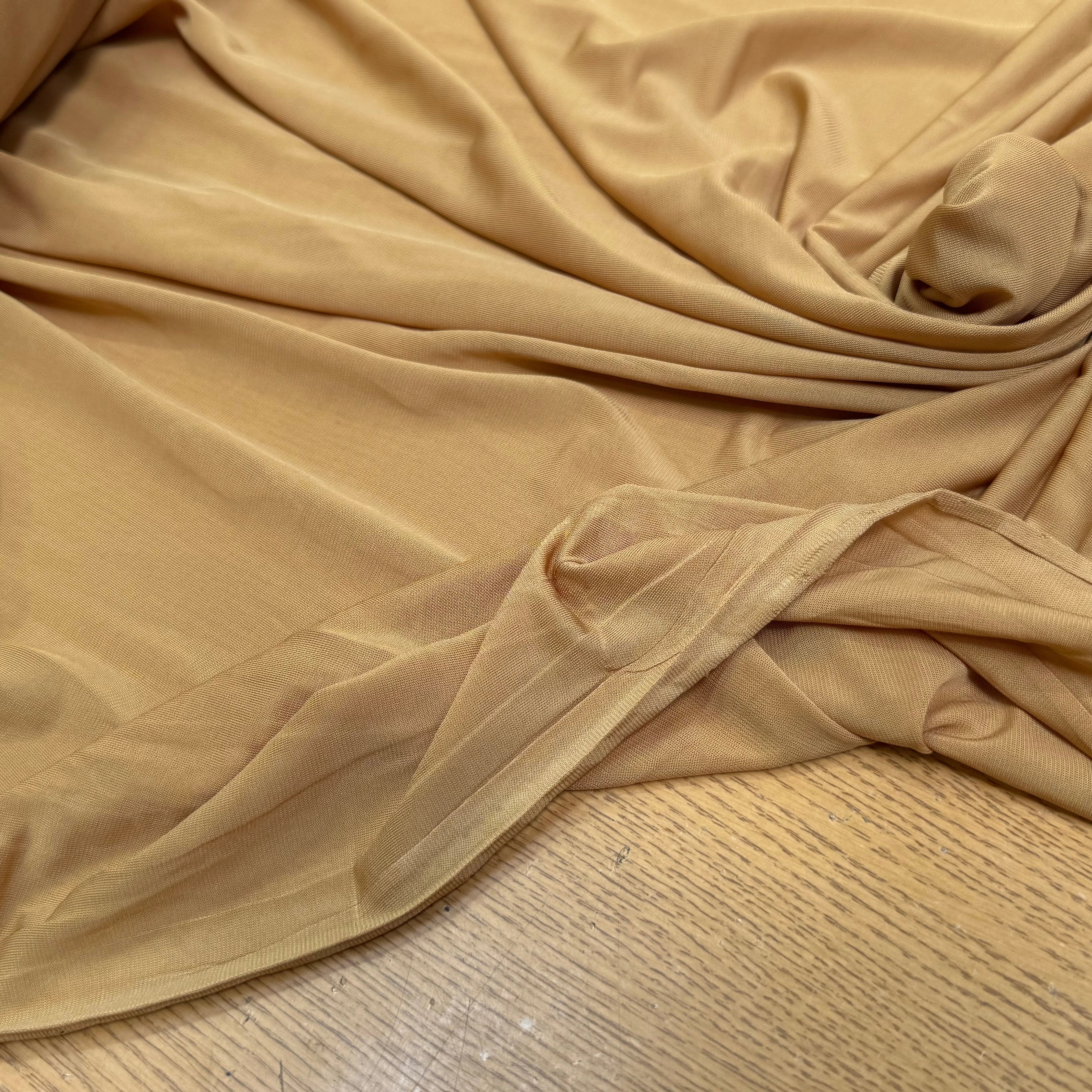 JERSEY VISCOSE FLUIDE ULTRA STRETCH CARAMEL - My Little Coupon