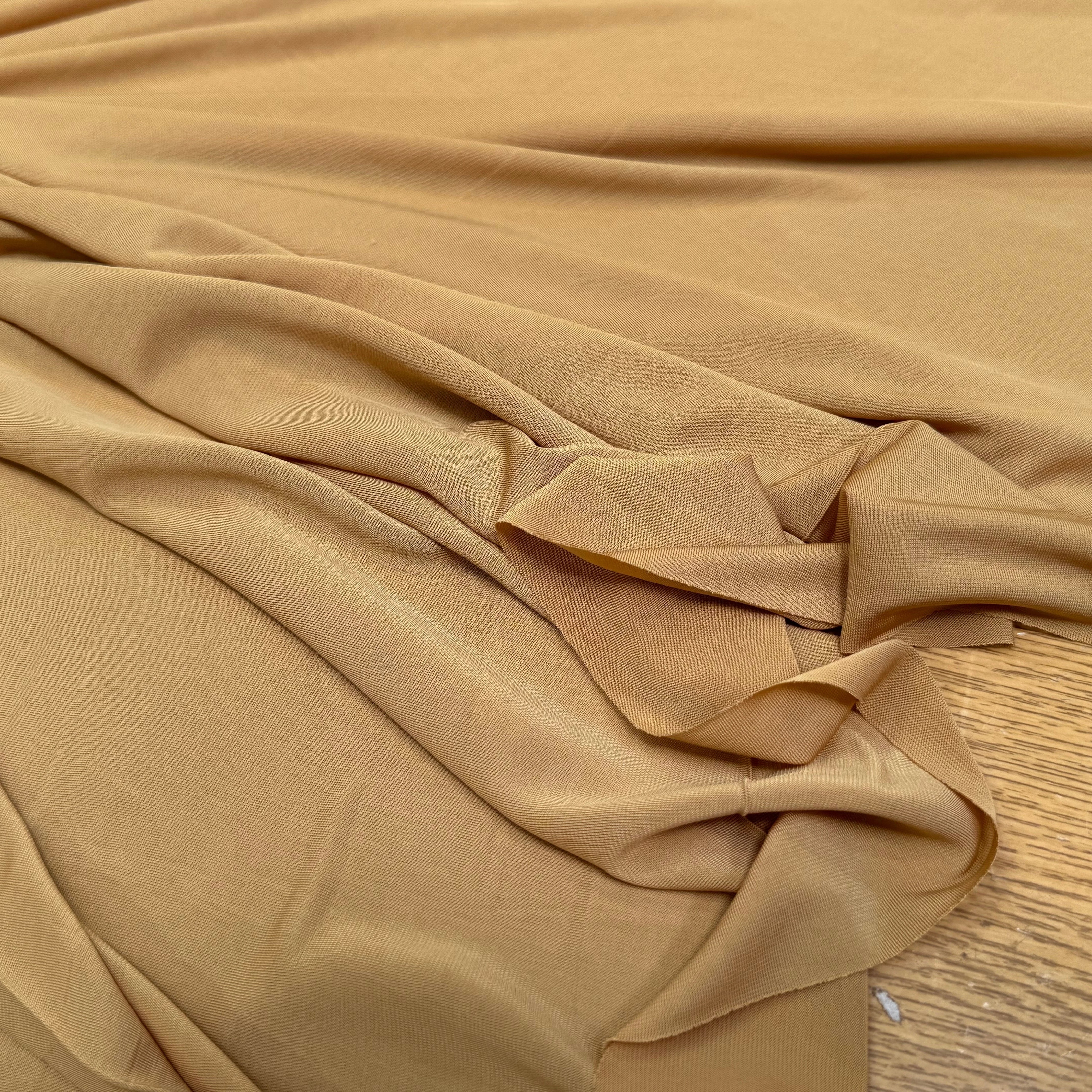 JERSEY VISCOSE FLUIDE ULTRA STRETCH CARAMEL - My Little Coupon