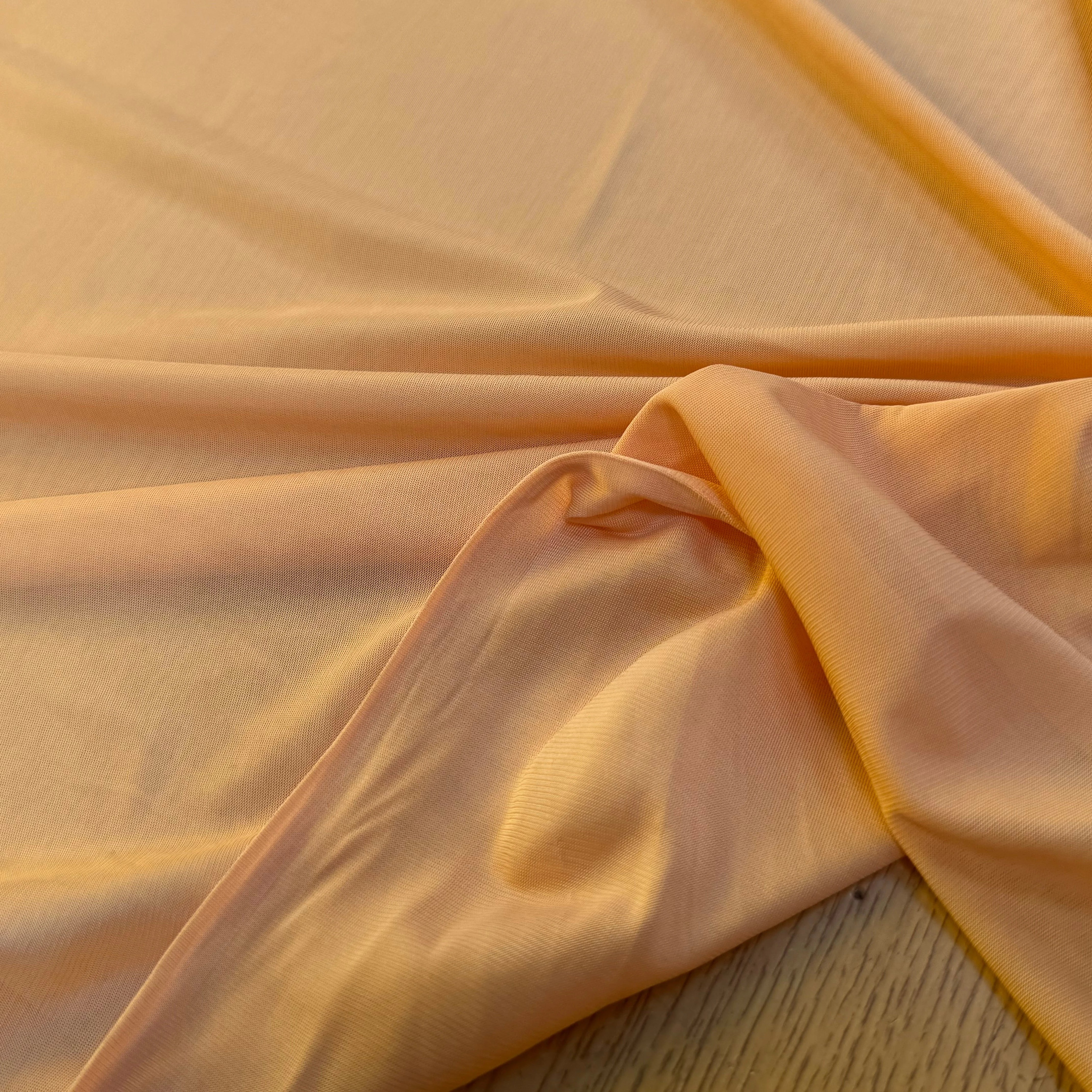 JERSEY VISCOSE FLUIDE ULTRA STRETCH ORANGE PÊCHE - My Little Coupon