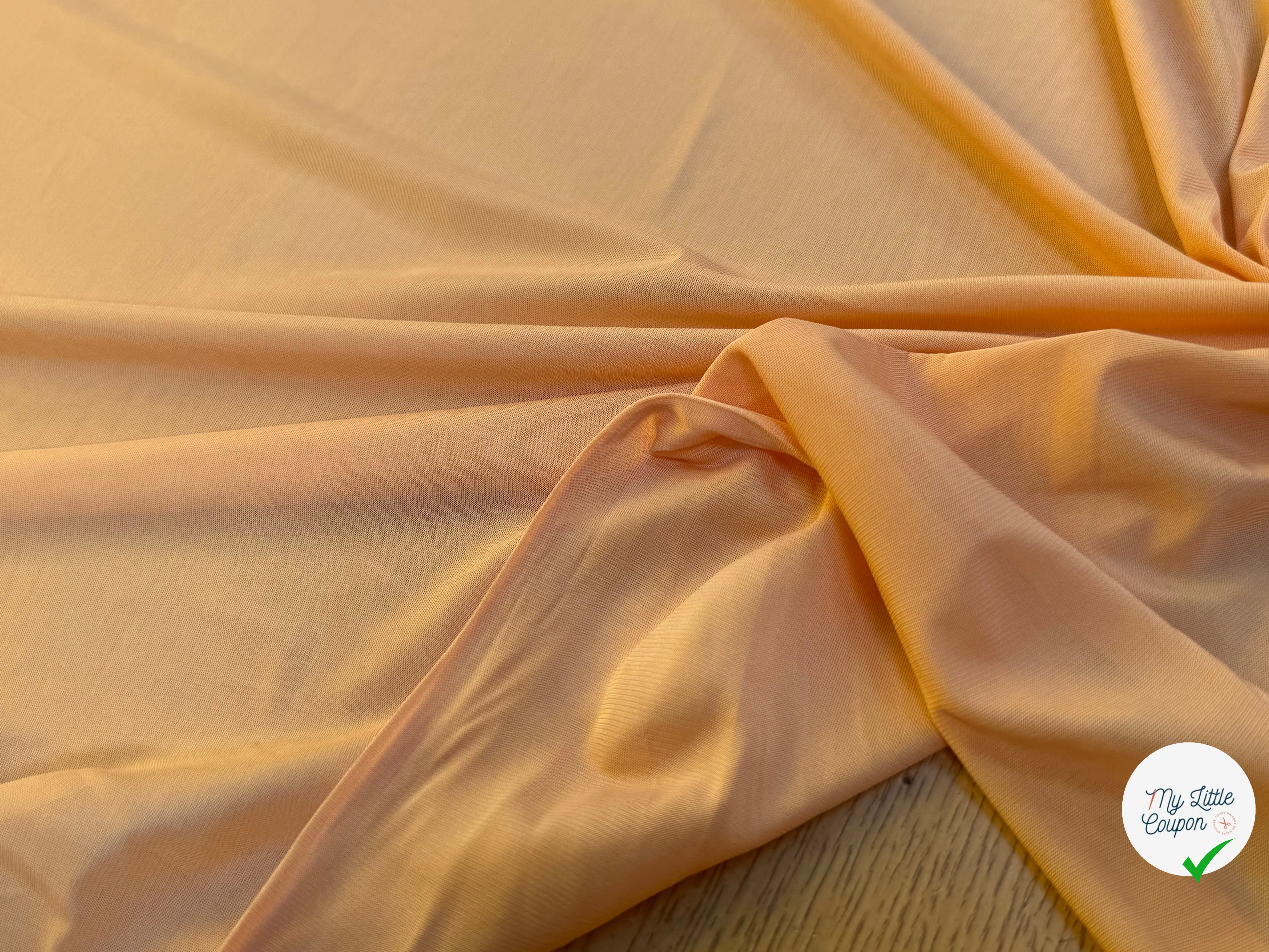 JERSEY VISCOSE FLUIDE ULTRA STRETCH ORANGE PÊCHE - My Little Coupon