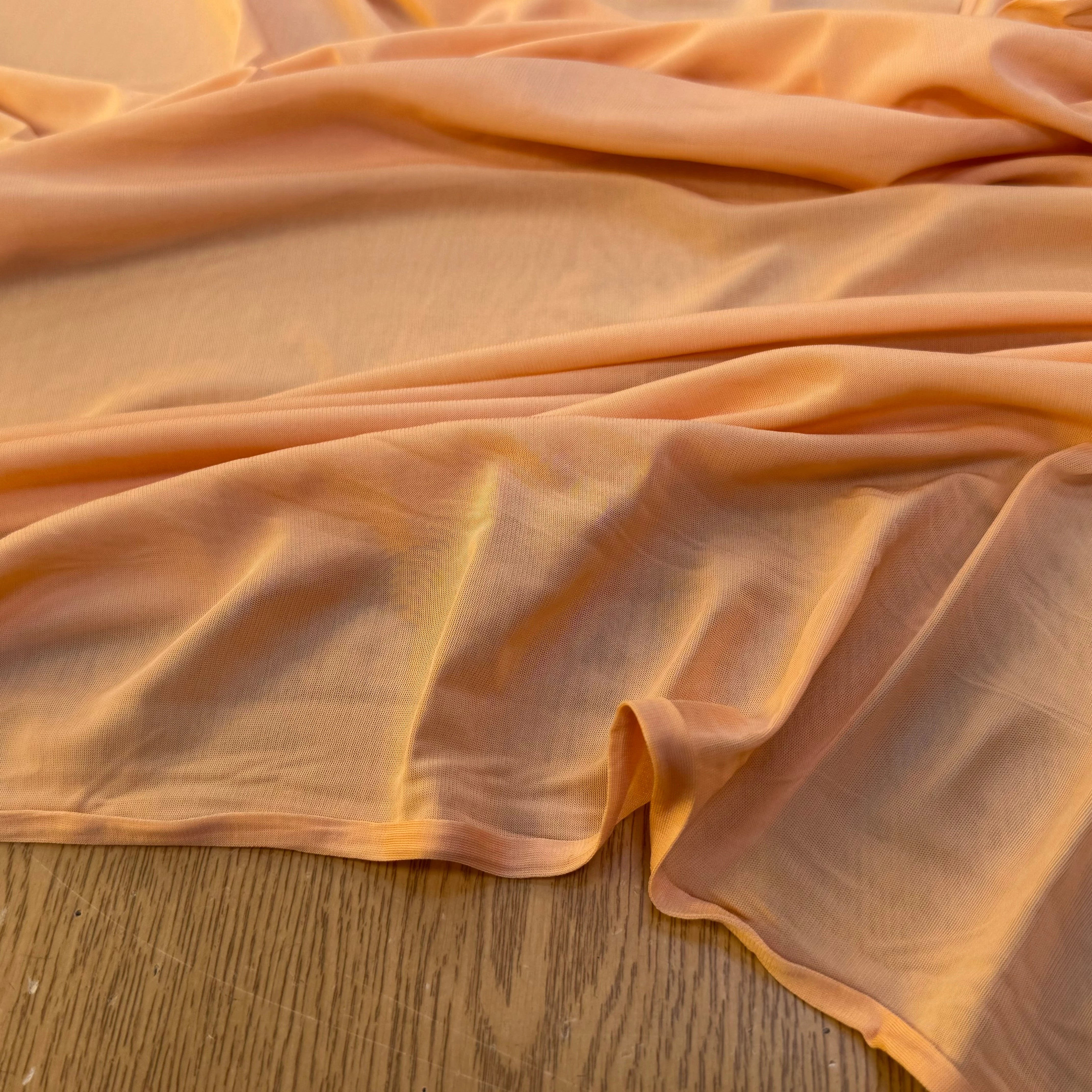 JERSEY VISCOSE FLUIDE ULTRA STRETCH ORANGE PÊCHE - My Little Coupon