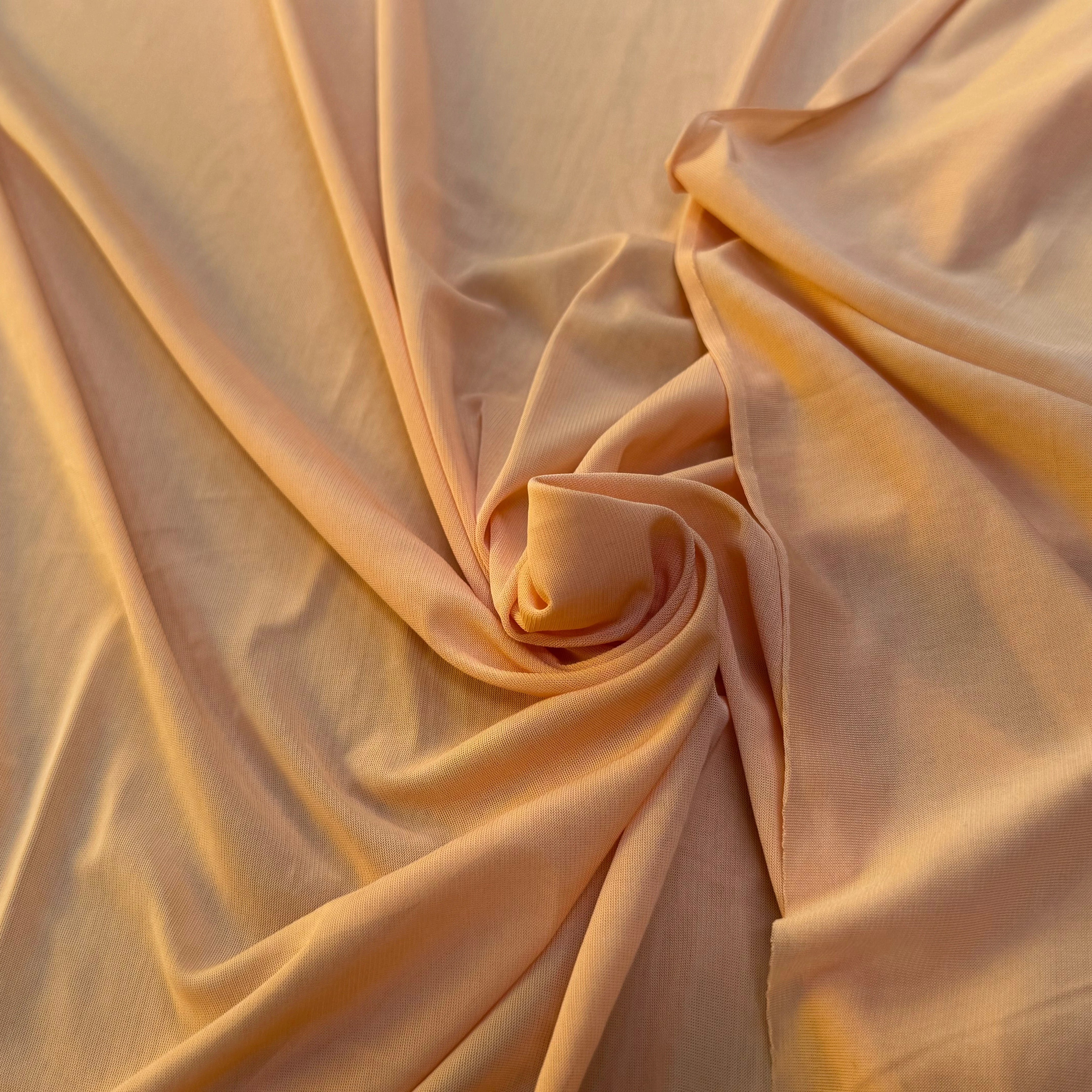 JERSEY VISCOSE FLUIDE ULTRA STRETCH ORANGE PÊCHE - My Little Coupon