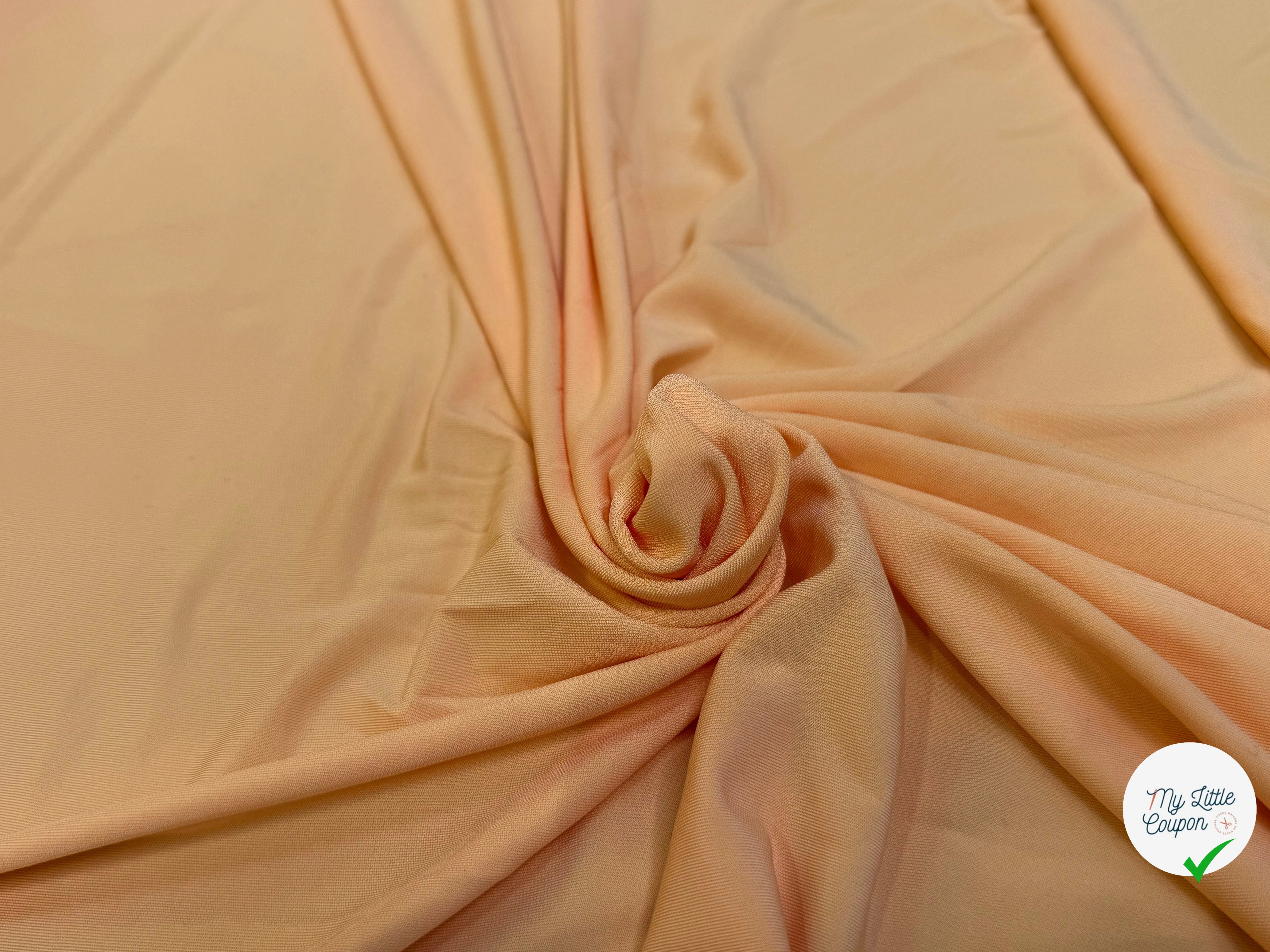 JERSEY VISCOSE FLUIDE ULTRA STRETCH ORANGE SUNSET - My Little Coupon