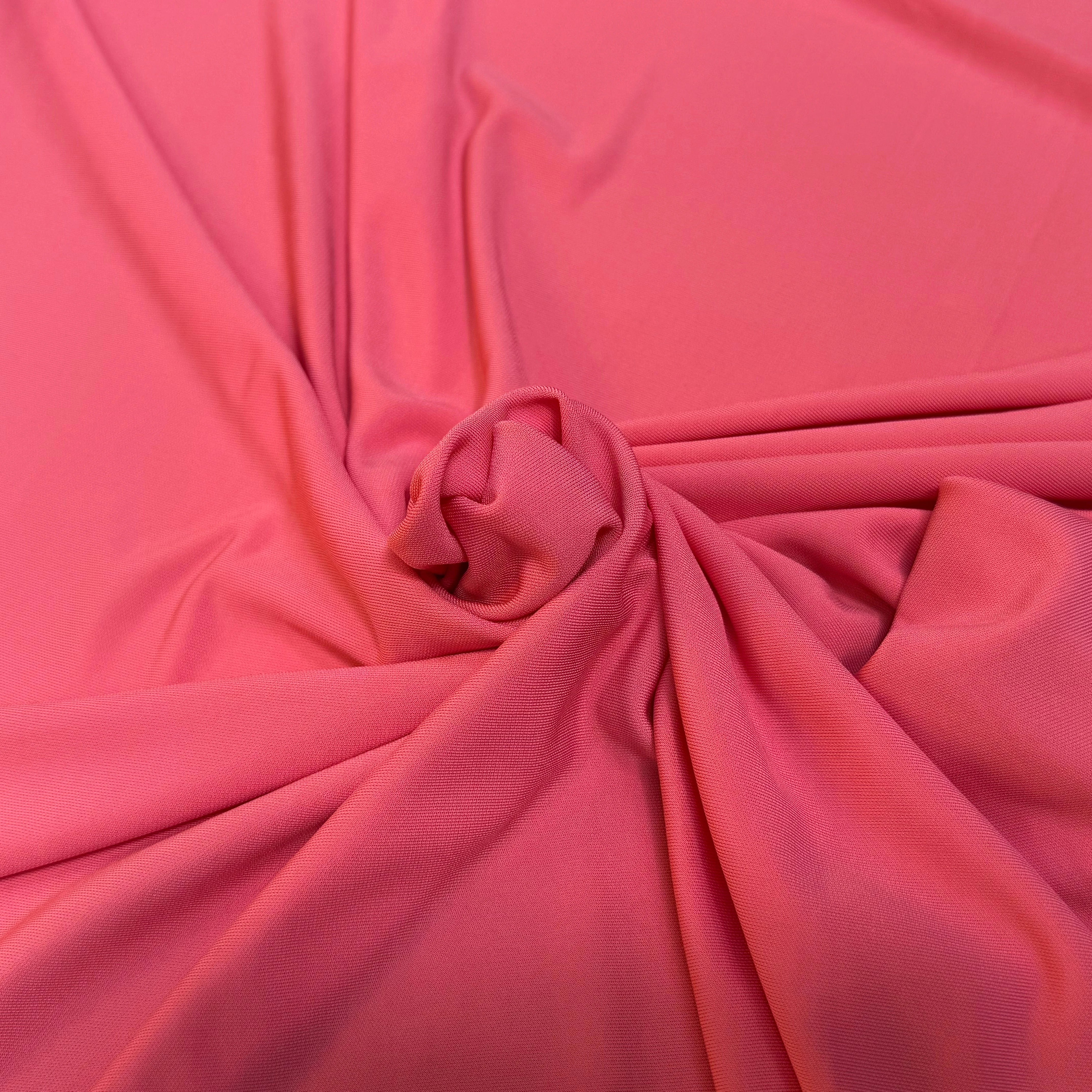 JERSEY VISCOSE FLUIDE ULTRA STRETCH ROSE BON-BON - My Little Coupon