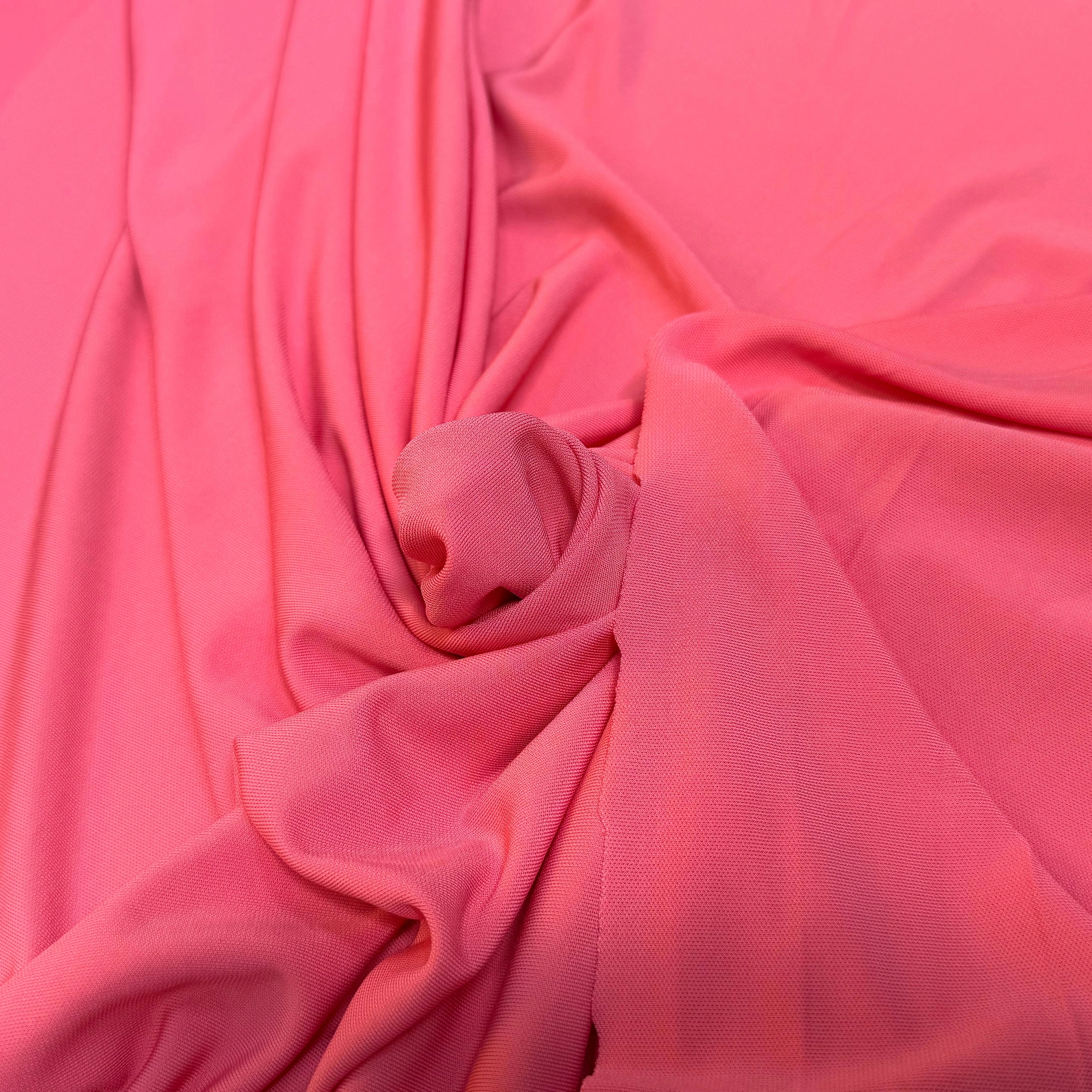 JERSEY VISCOSE FLUIDE ULTRA STRETCH ROSE BON-BON - My Little Coupon