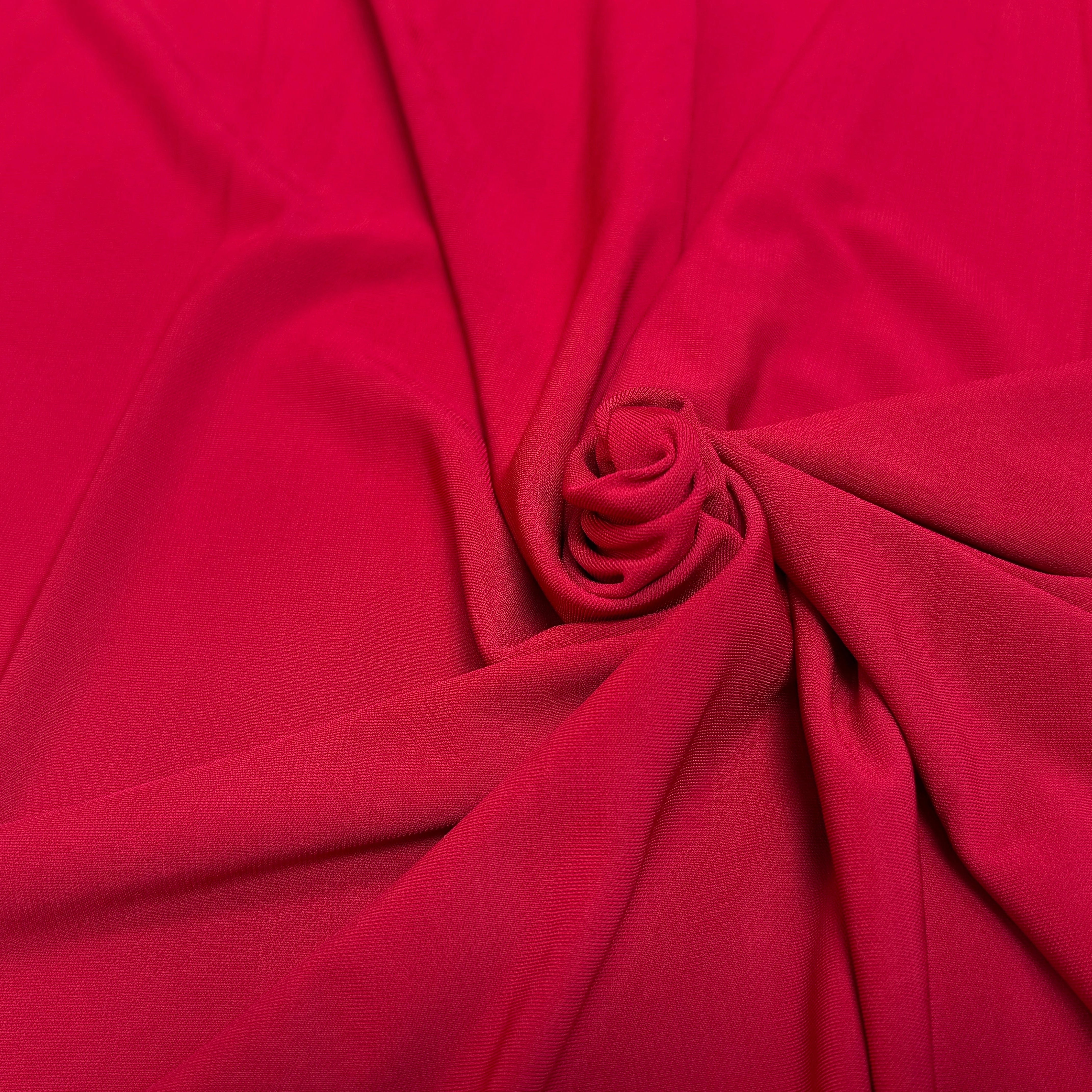 JERSEY VISCOSE FLUIDE ULTRA STRETCH RUBY ROUGE - My Little Coupon