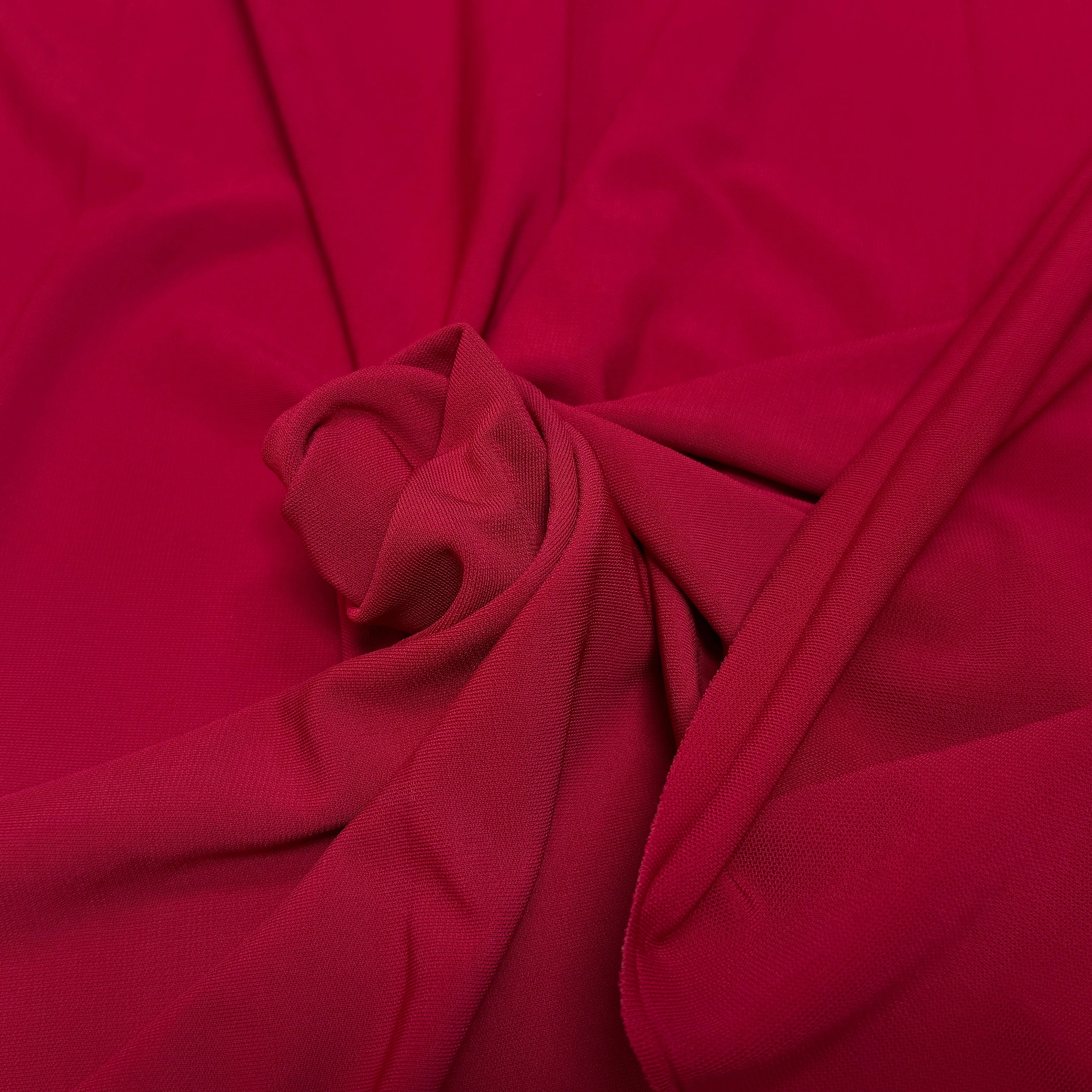 JERSEY VISCOSE FLUIDE ULTRA STRETCH RUBY ROUGE - My Little Coupon