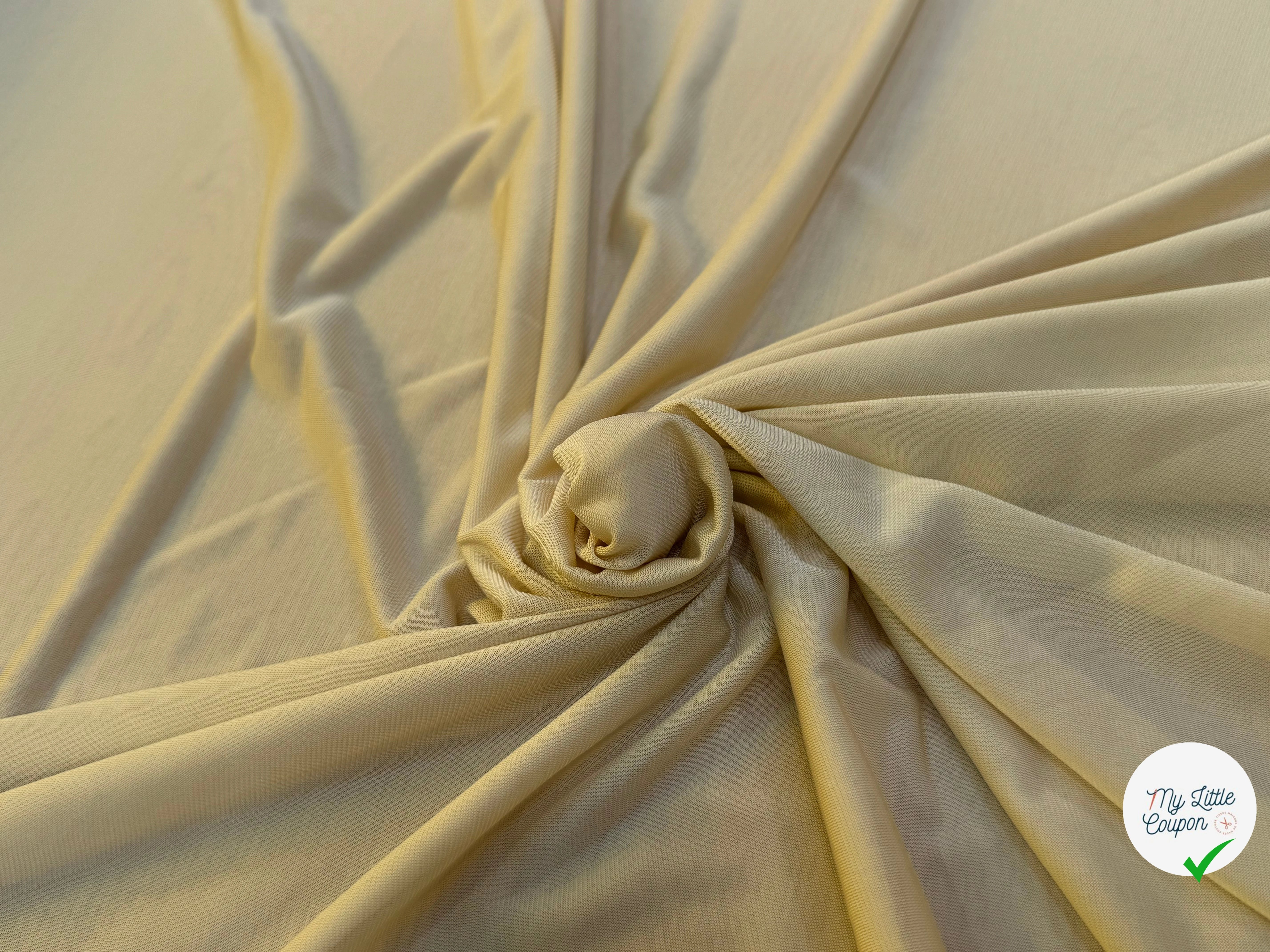 JERSEY VISCOSE FLUIDE ULTRA STRETCH VANILLE - My Little Coupon