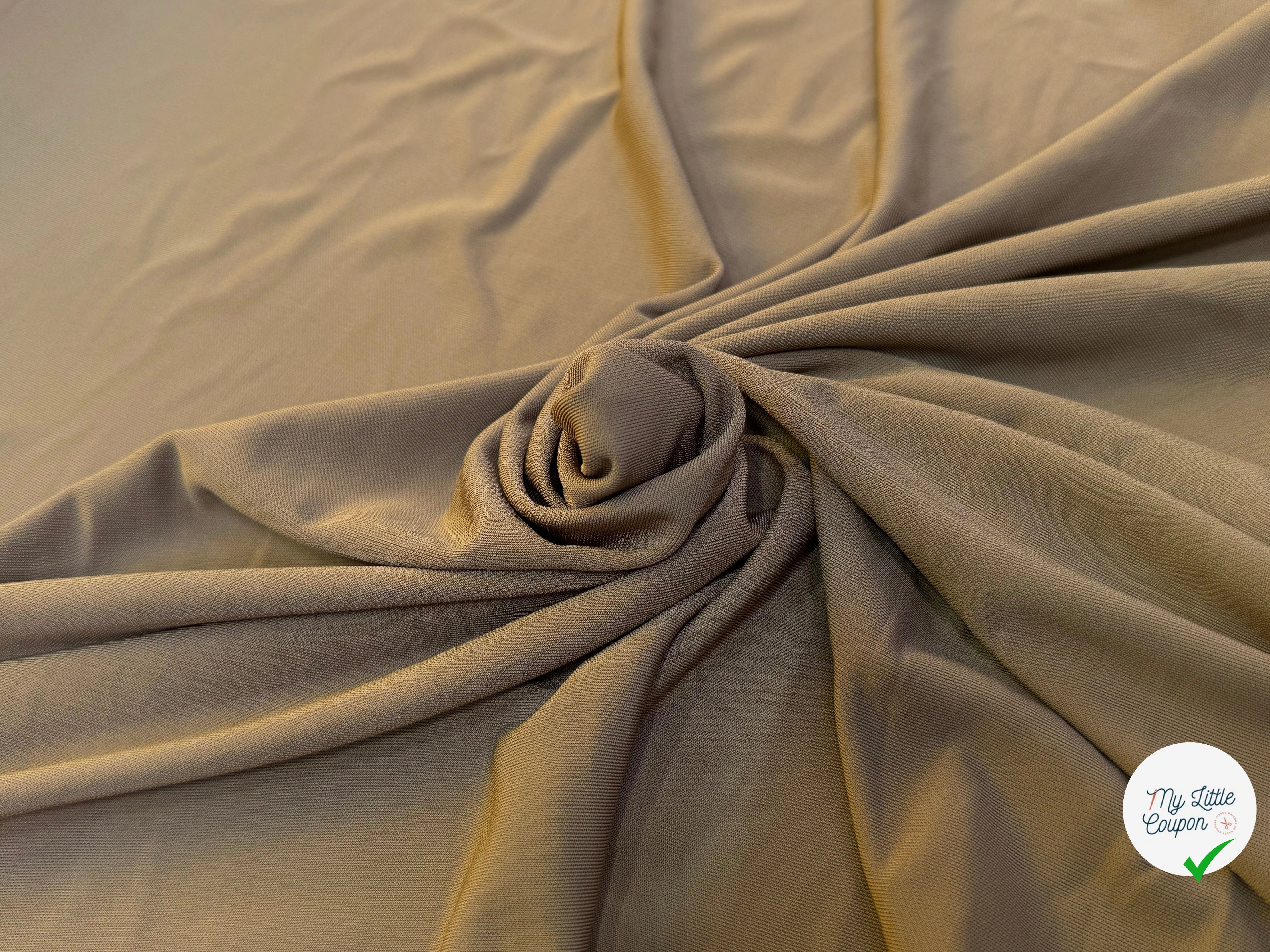 JERSEY VISCOSE FROIDE ULTRA STRETCH CARAMEL - My Little Coupon