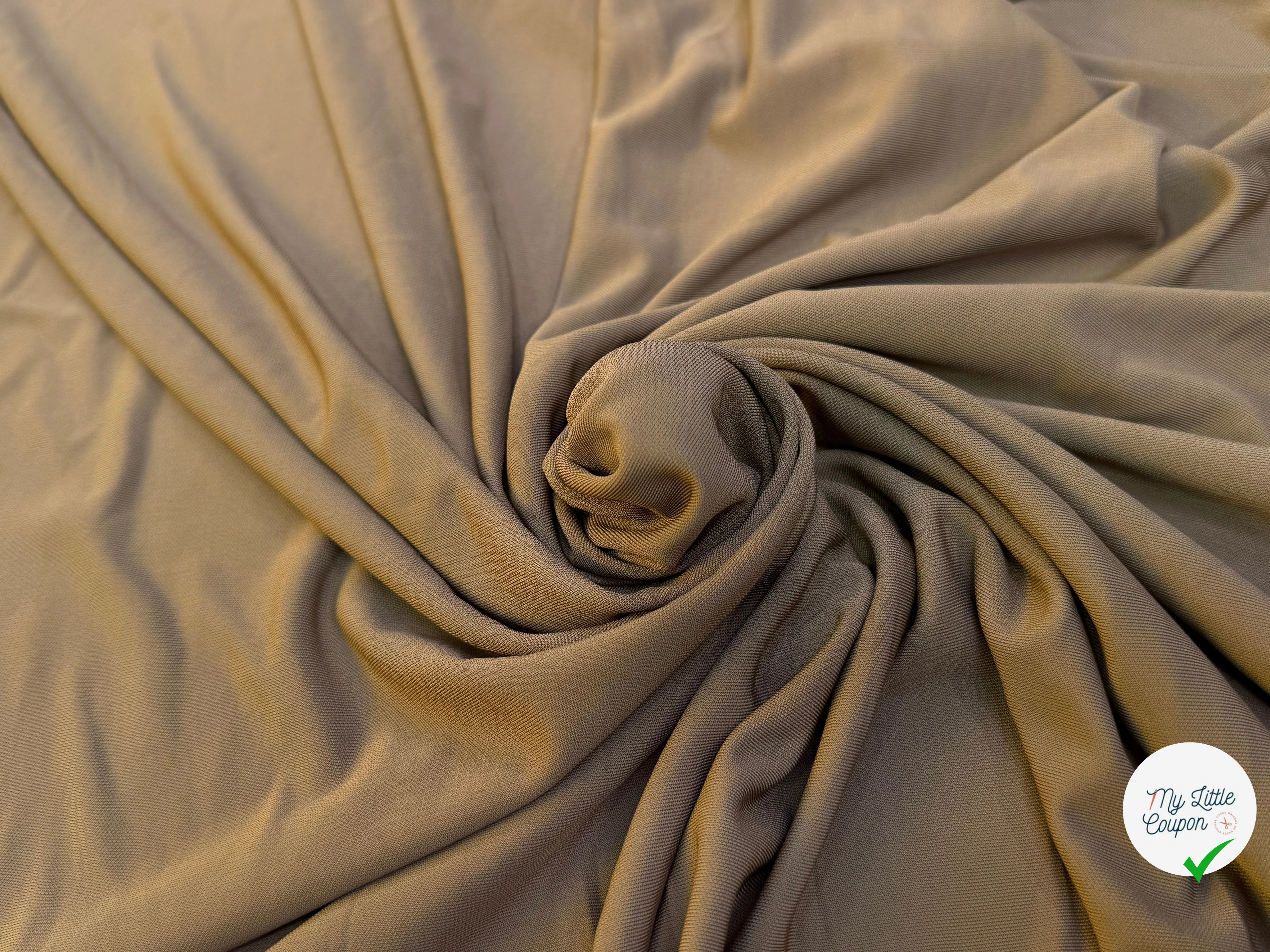JERSEY VISCOSE FROIDE ULTRA STRETCH CARAMEL - My Little Coupon