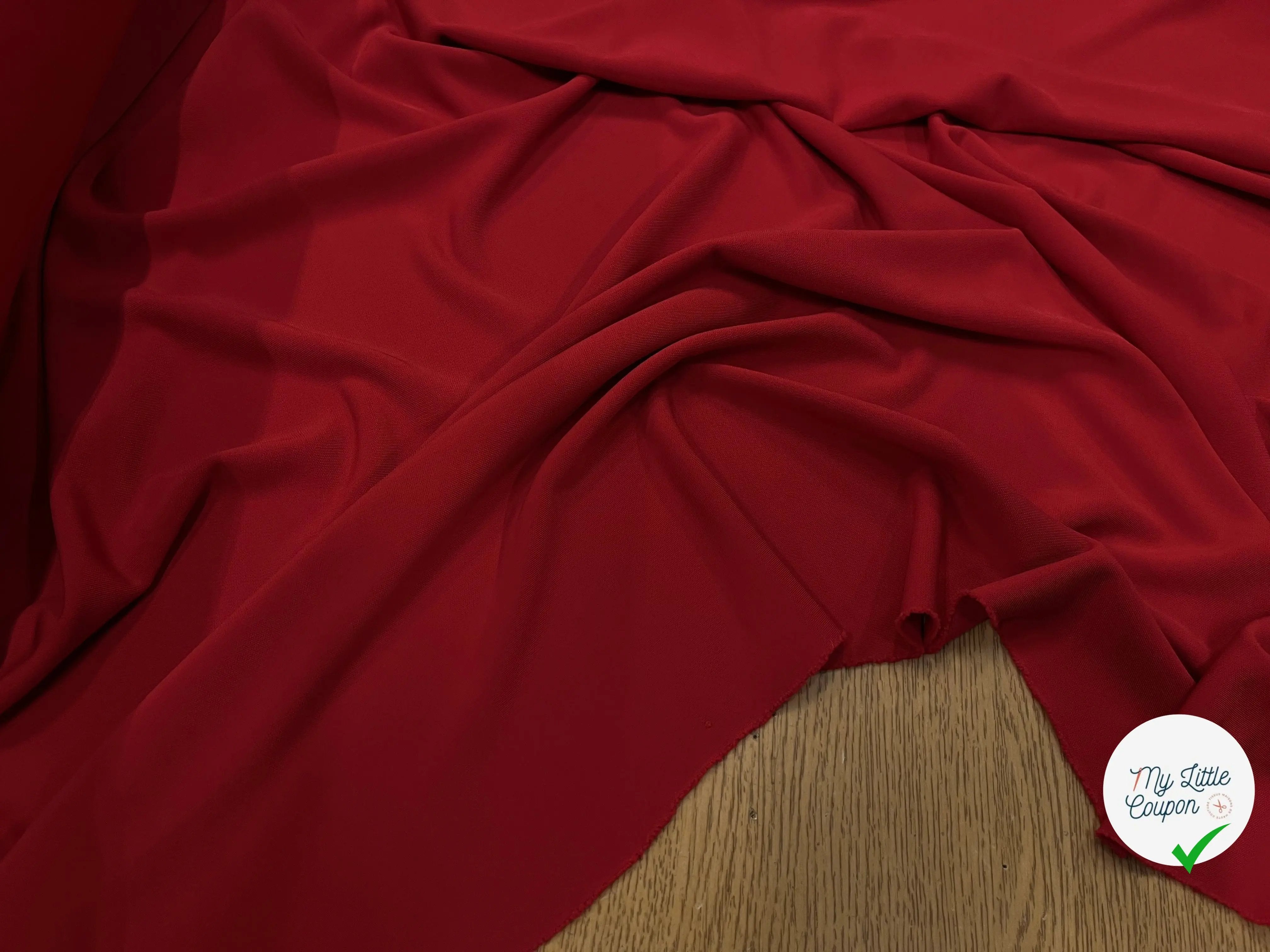 JERSEY VISCOSE ROUGE TEINTURE 7%EA - My Little Coupon