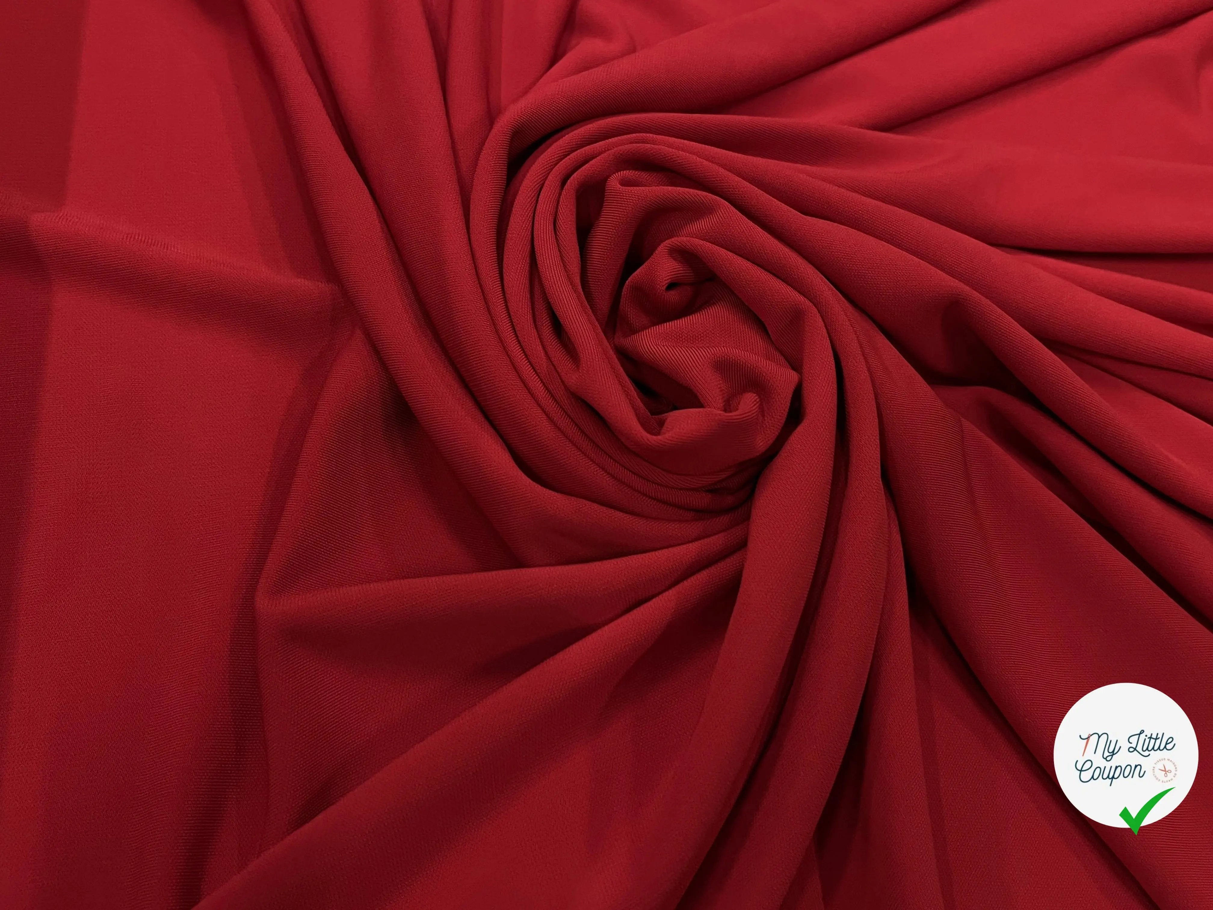 JERSEY VISCOSE ROUGE TEINTURE 7%EA - My Little Coupon