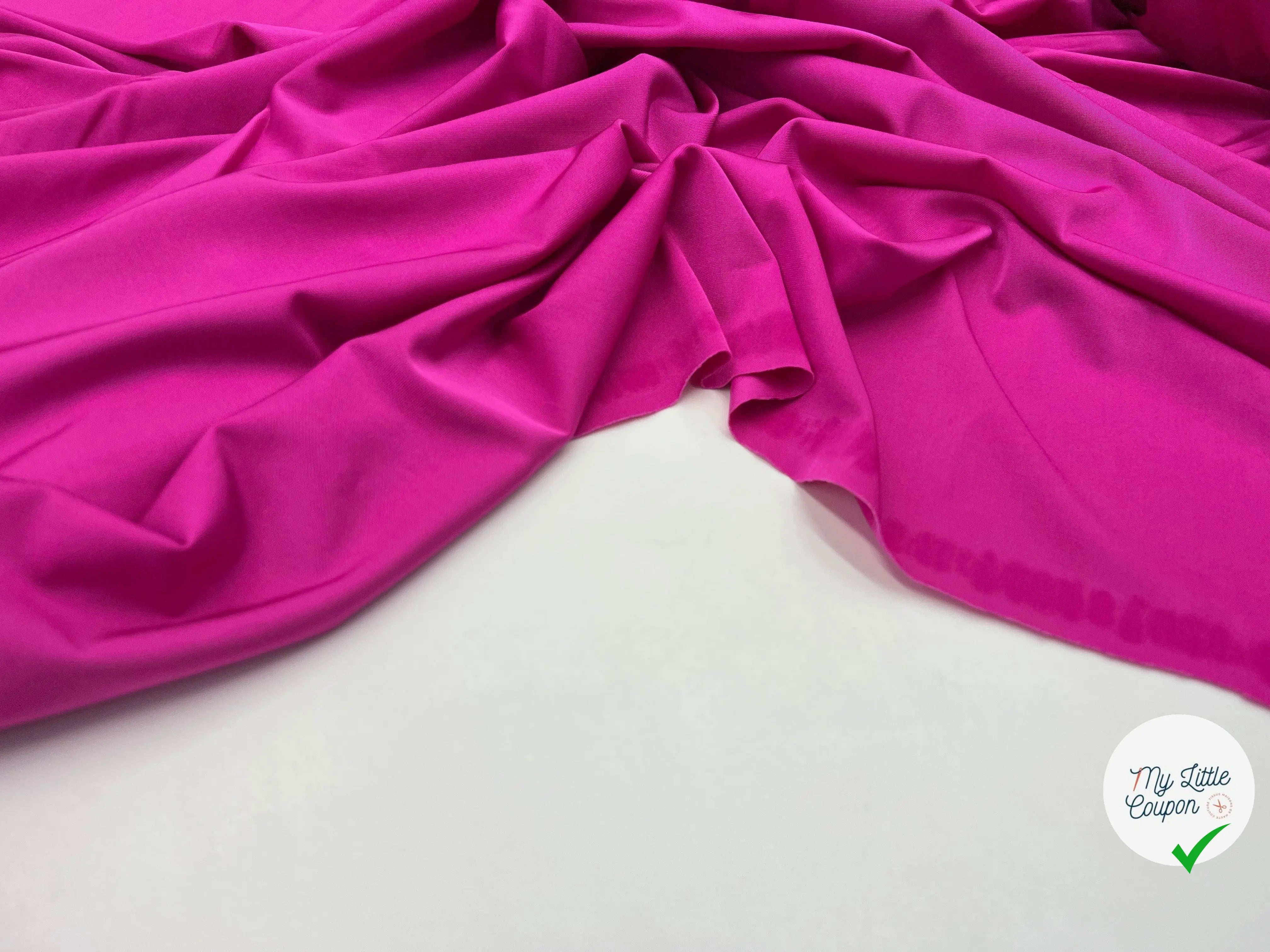 JERSEY VISCOSE STRETCH SHINY FUSCHIA - My Little Coupon - tissu - coudre