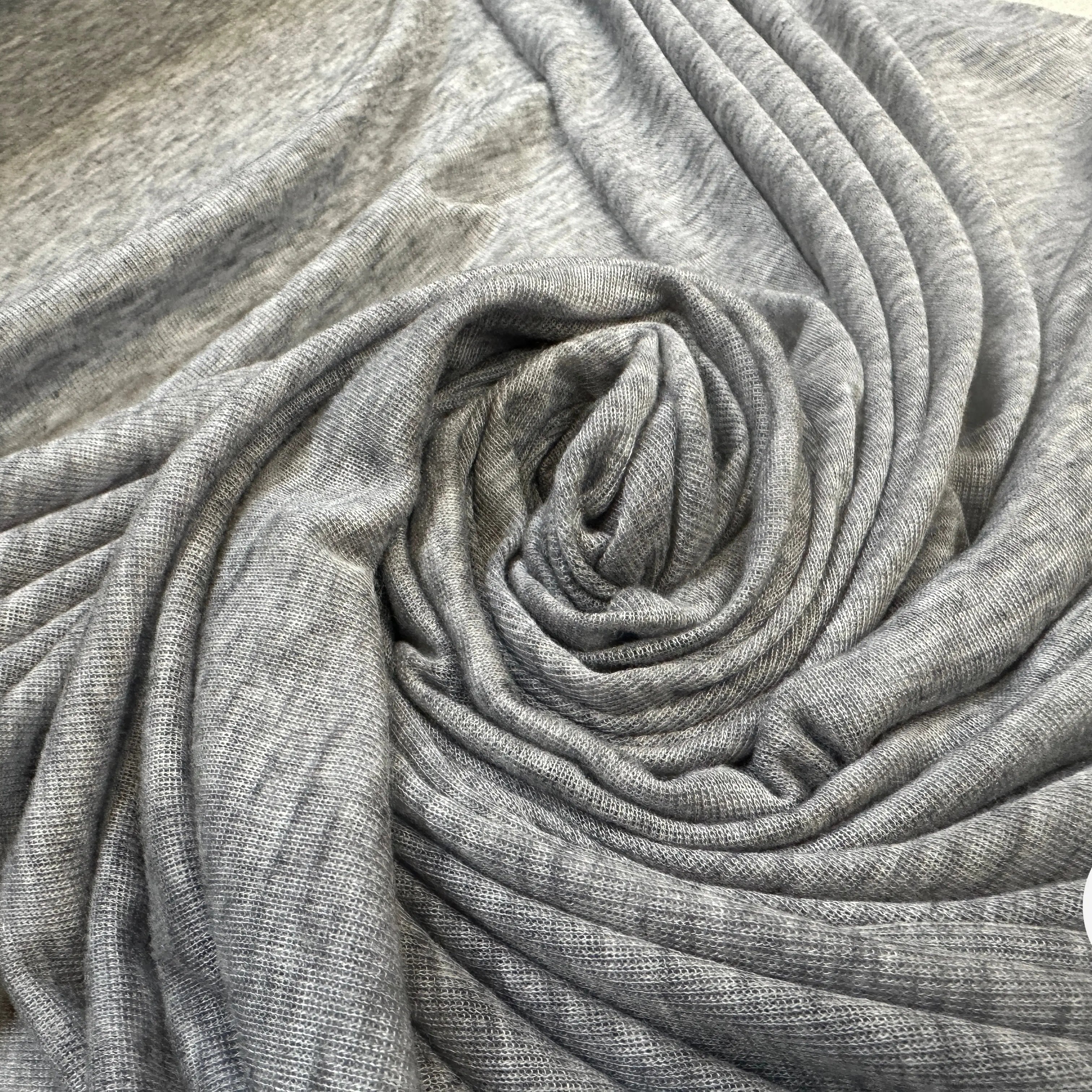 JERSEY VISCOSE TRÈS FIN GRIS CHINÉ - My Little Coupon