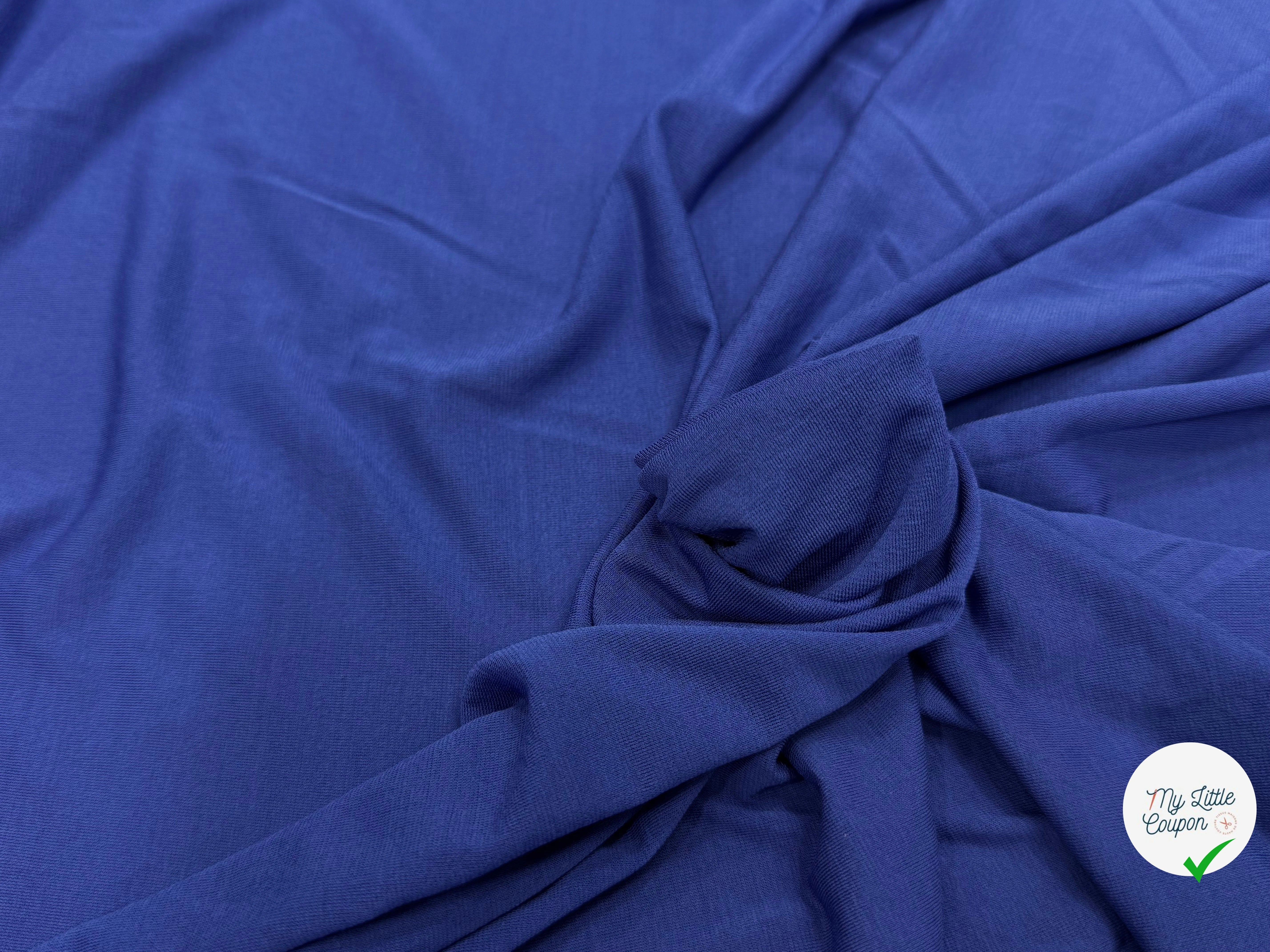 JERSEY VISCOSE ULTRA STRETCH BLEU 93% VISCOSE - My Little Coupon