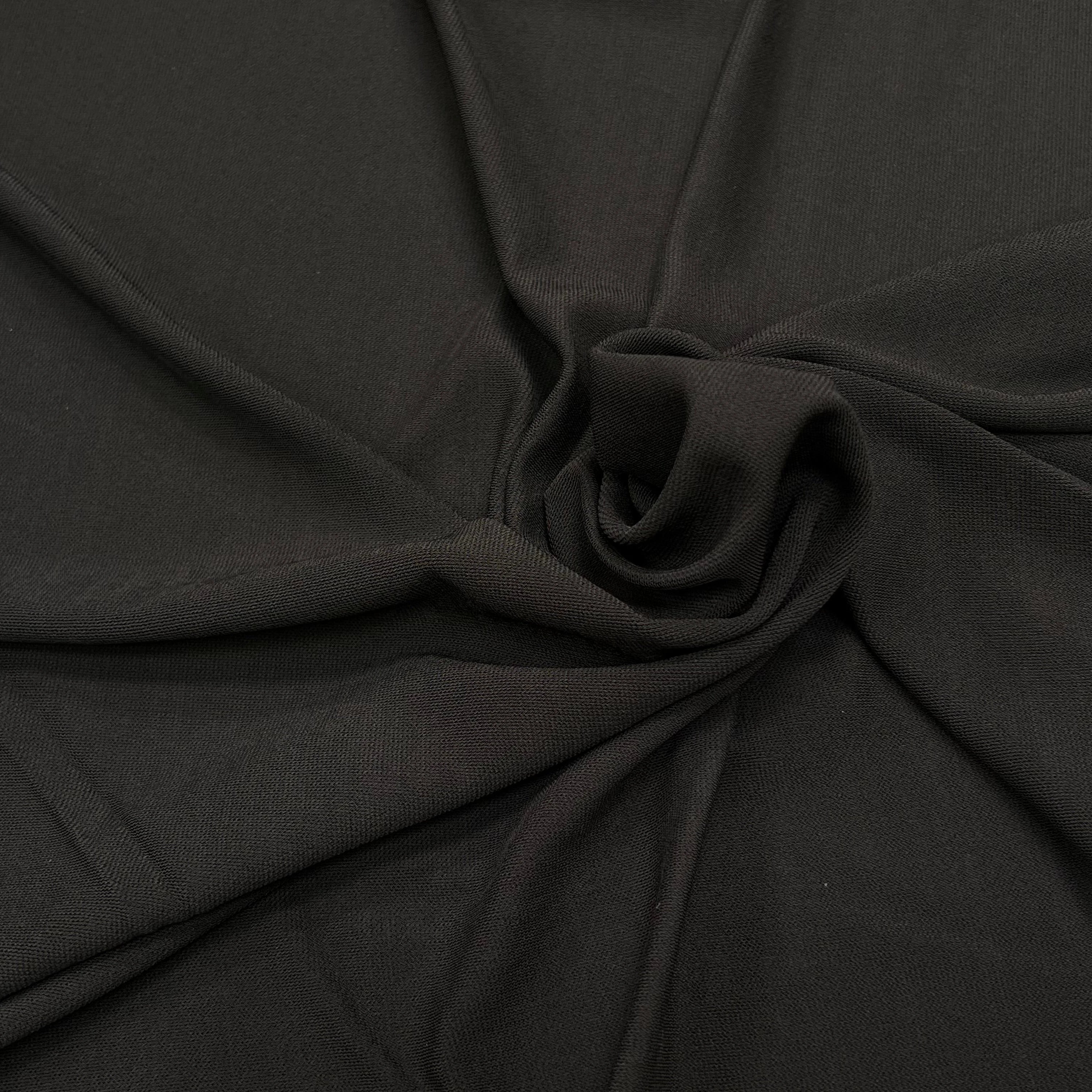 JERSEY VISCOSE ULTRA STRETCH FROID CAFÉ NOIR - My Little Coupon