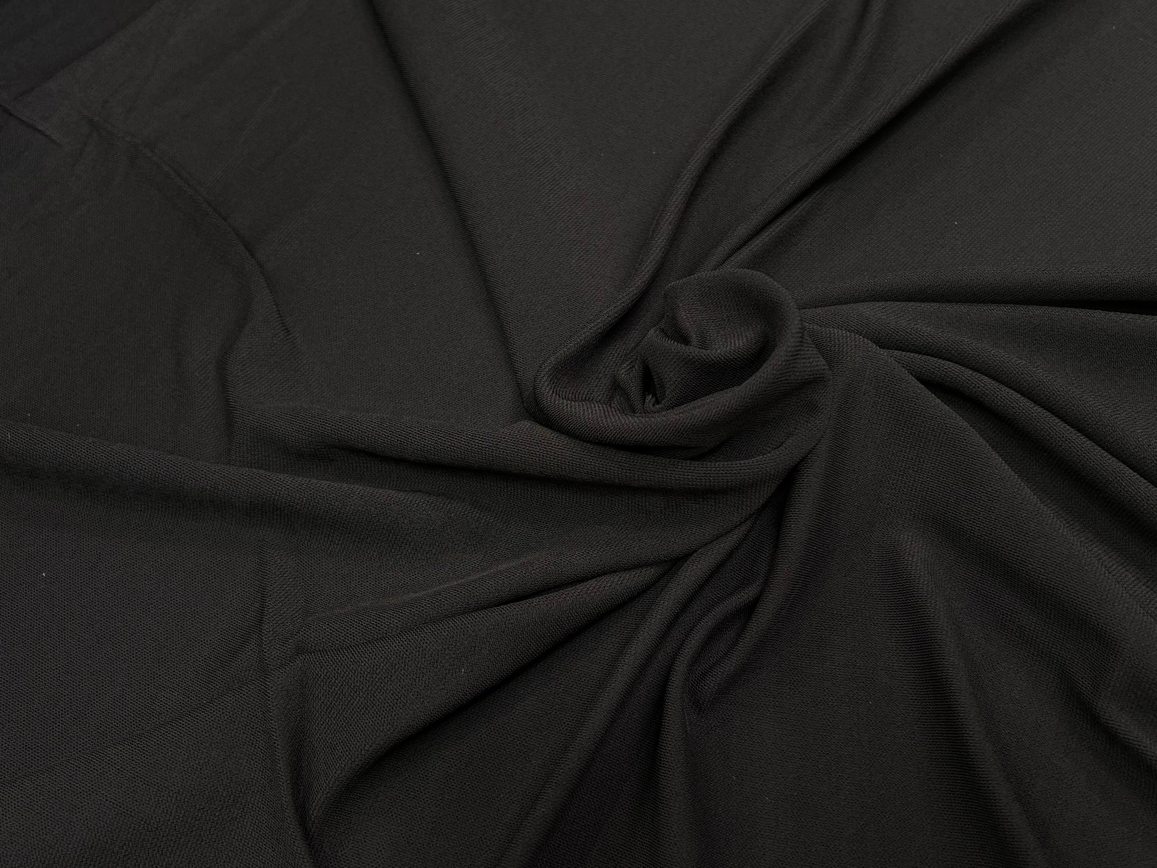 JERSEY VISCOSE ULTRA STRETCH FROID CAFÉ NOIR - My Little Coupon