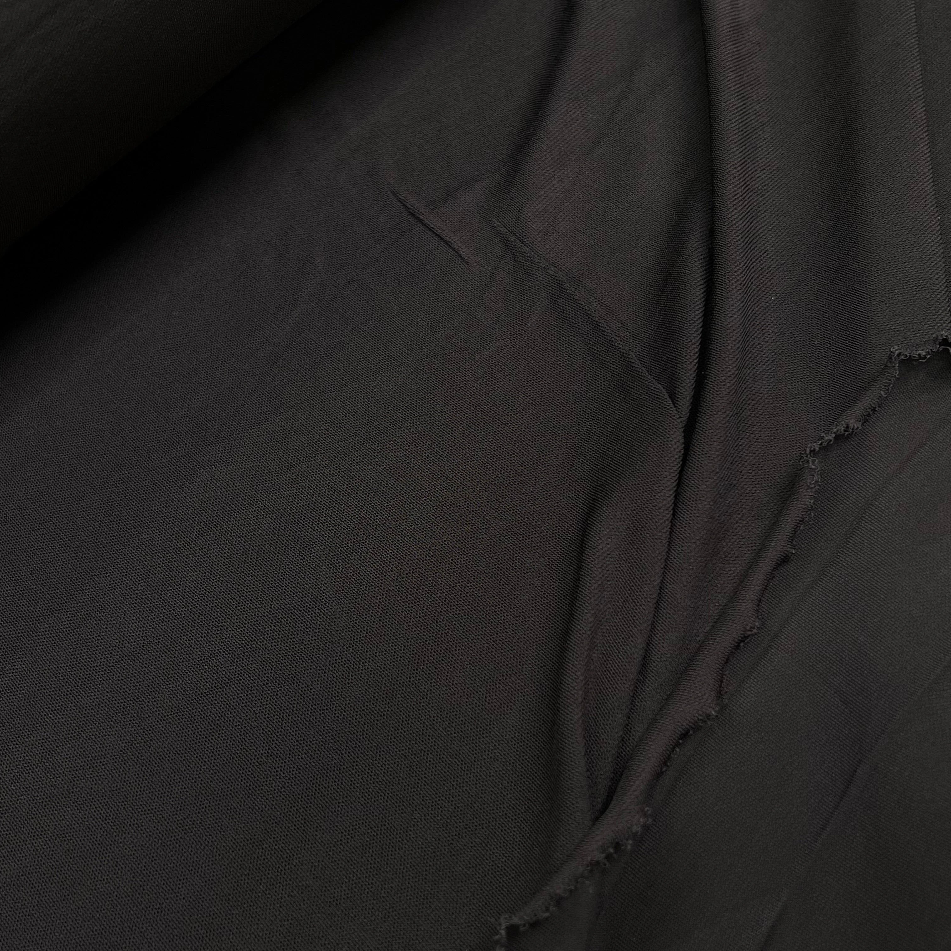 JERSEY VISCOSE ULTRA STRETCH FROID CAFÉ NOIR - My Little Coupon