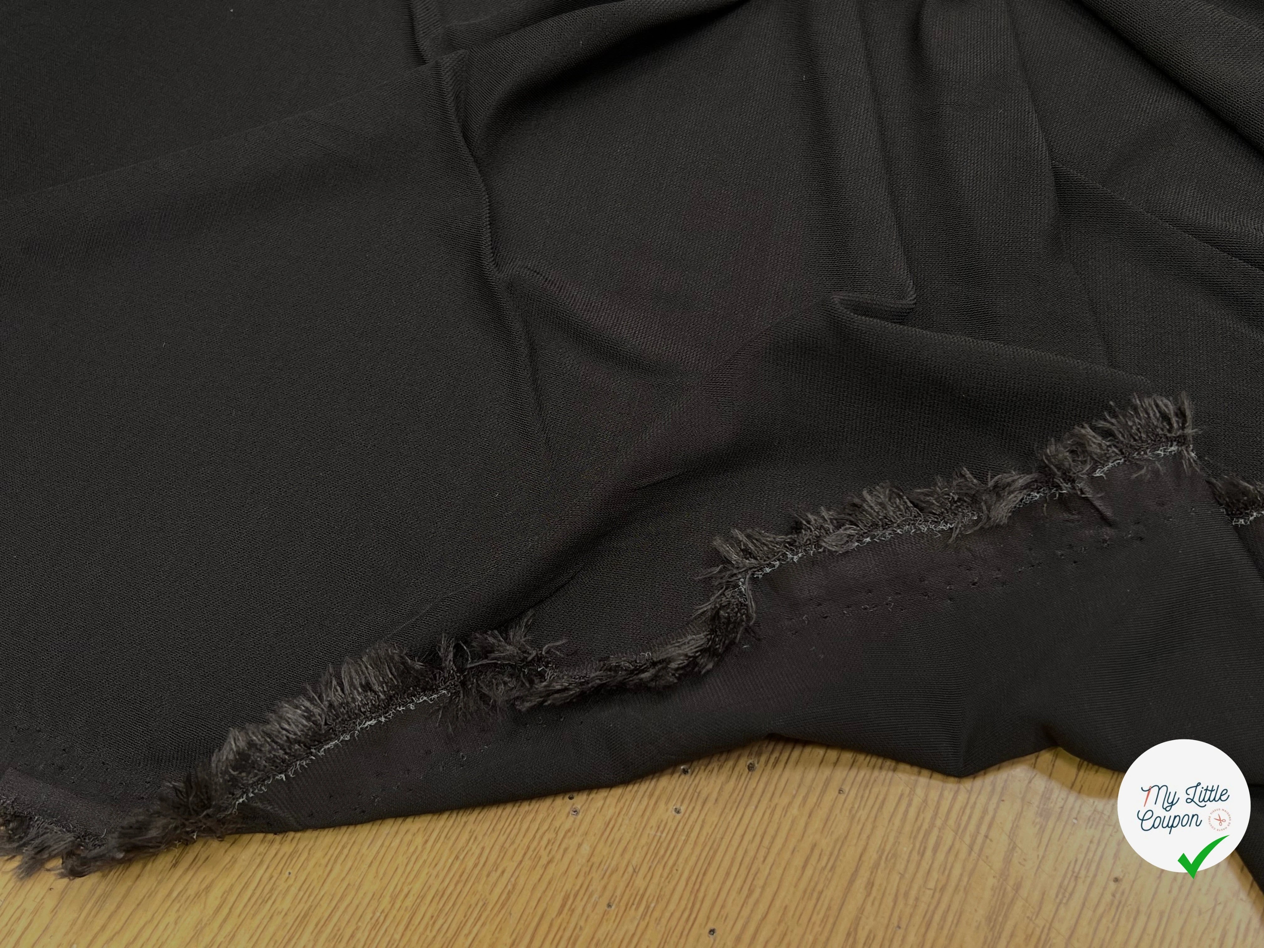 JERSEY VISCOSE ULTRA STRETCH FROID CAFÉ NOIR - My Little Coupon