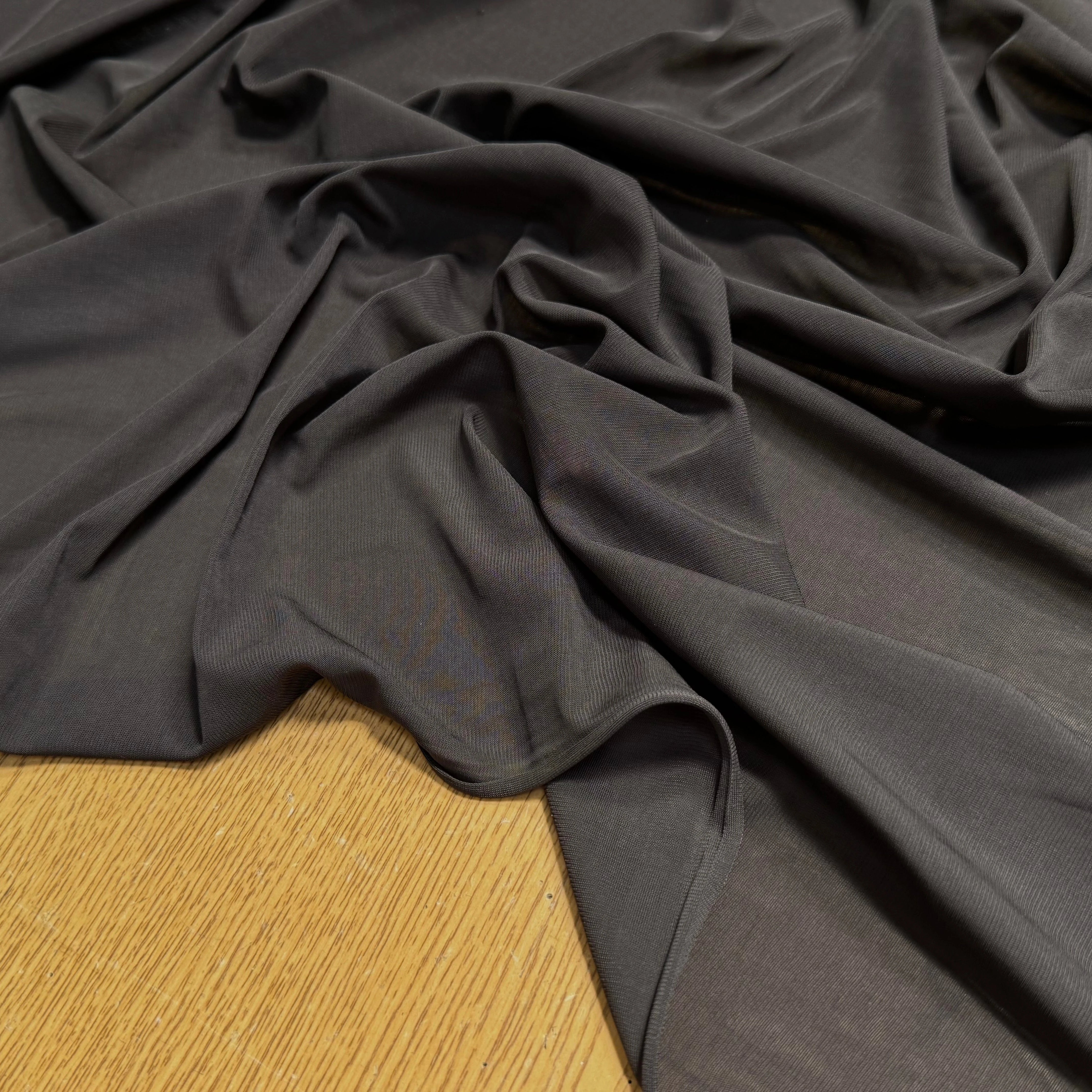 JERSEY VISCOSE ULTRA STRETCH MARRON NOISETTE JS219 - My Little Coupon