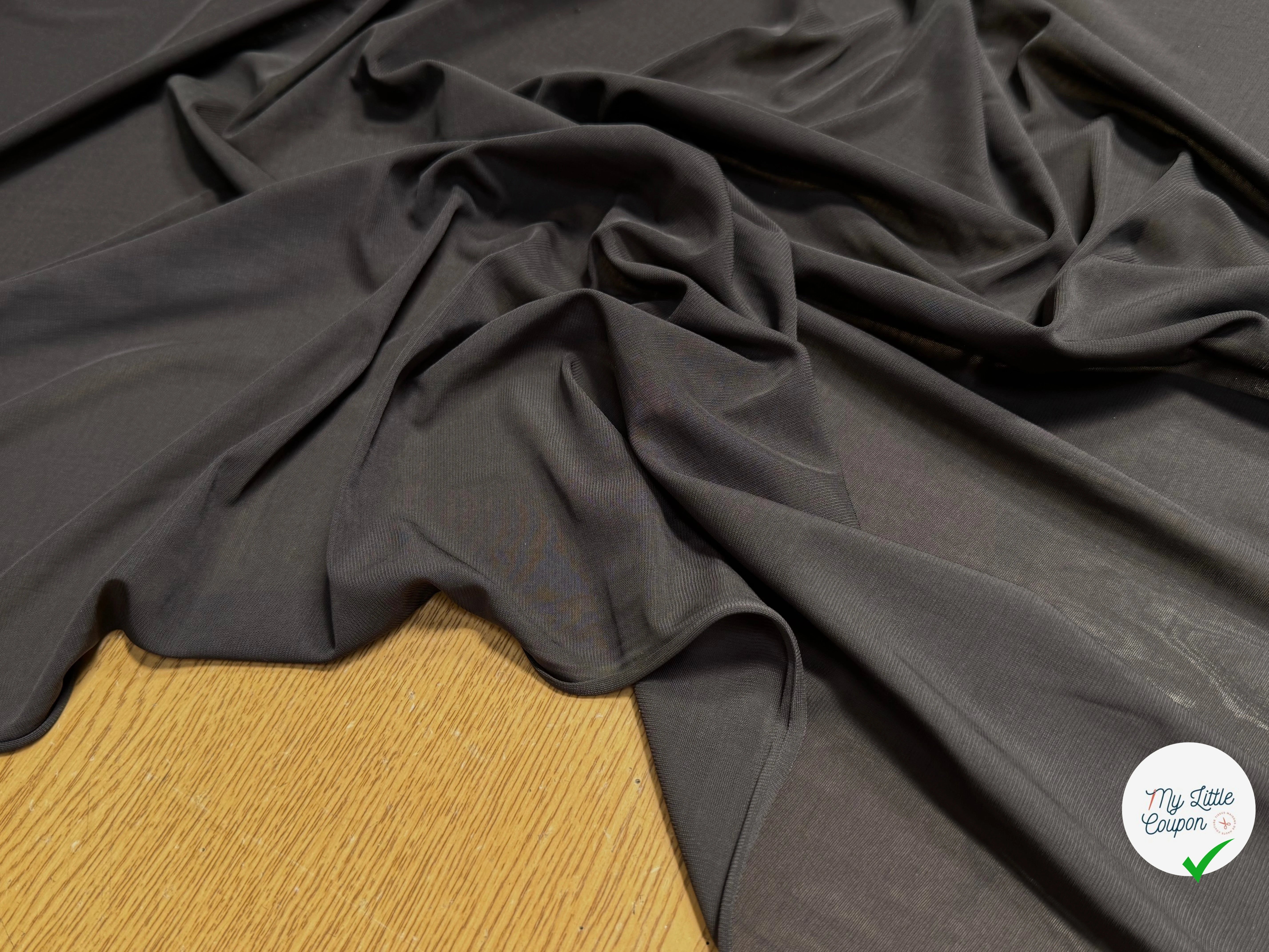 JERSEY VISCOSE ULTRA STRETCH MARRON NOISETTE JS219 - My Little Coupon