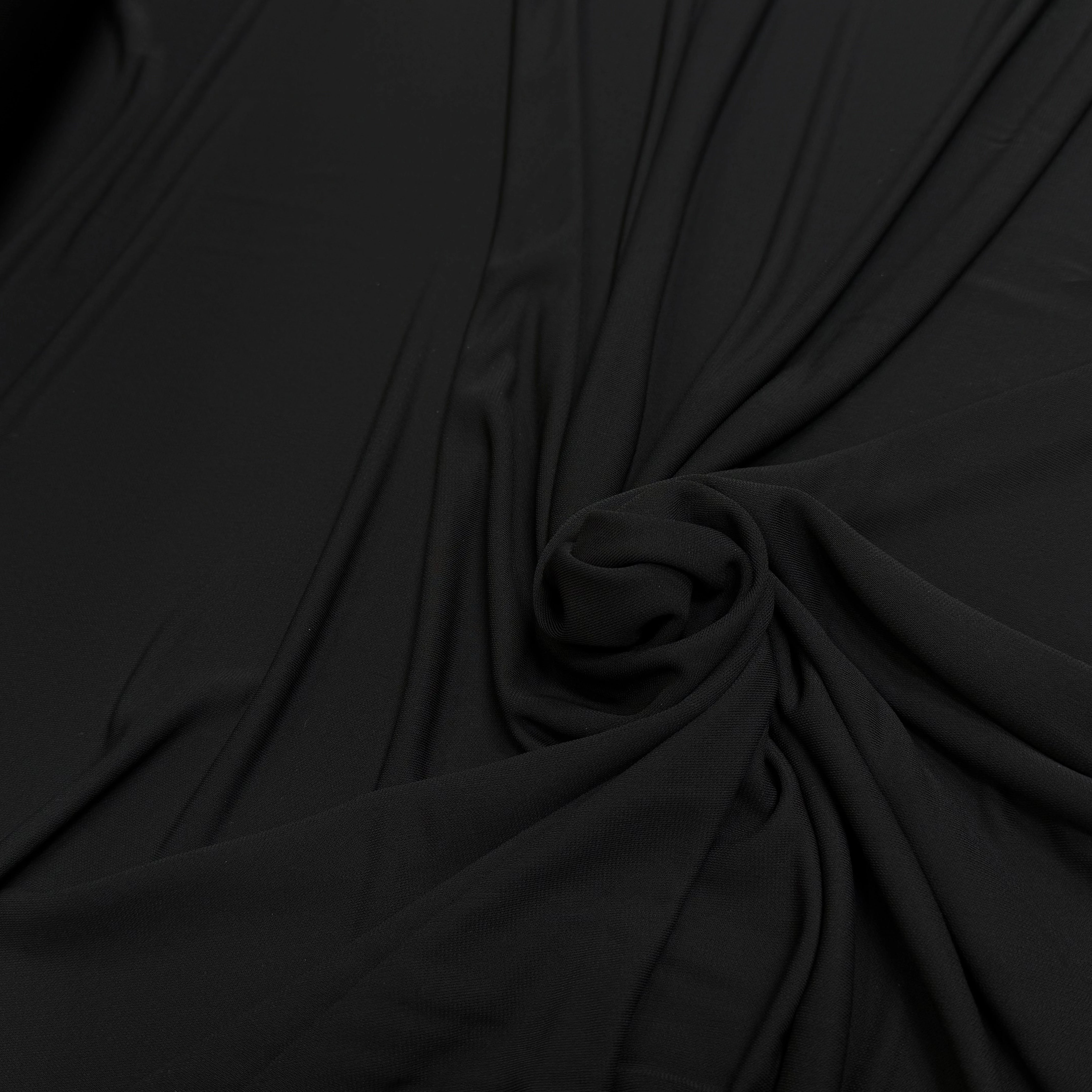 JERSEY VISCOSE ULTRA STRETCH NOIR 68% VISCOSE - My Little Coupon