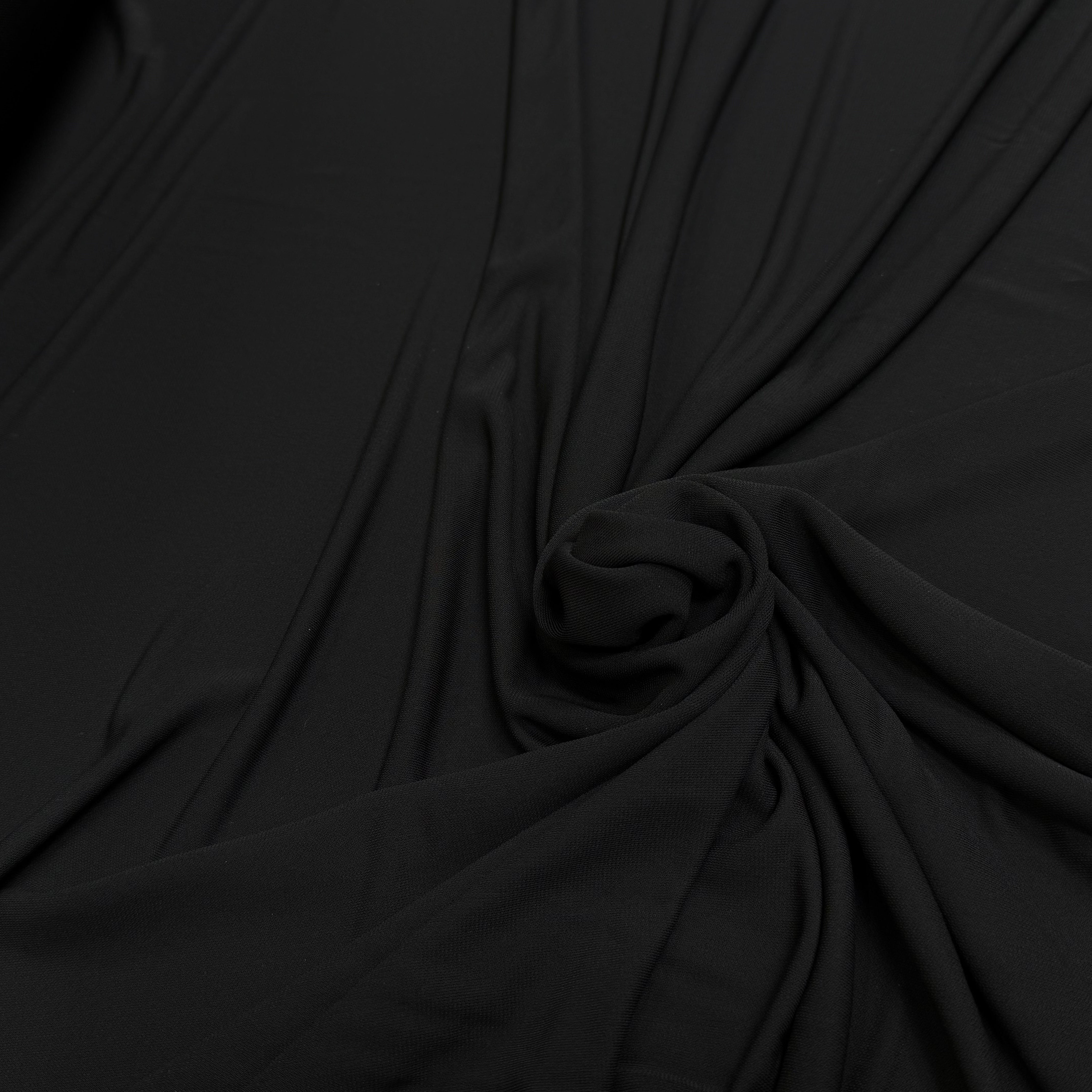 JERSEY VISCOSE ULTRA STRETCH NOIR 68% VISCOSE - My Little Coupon