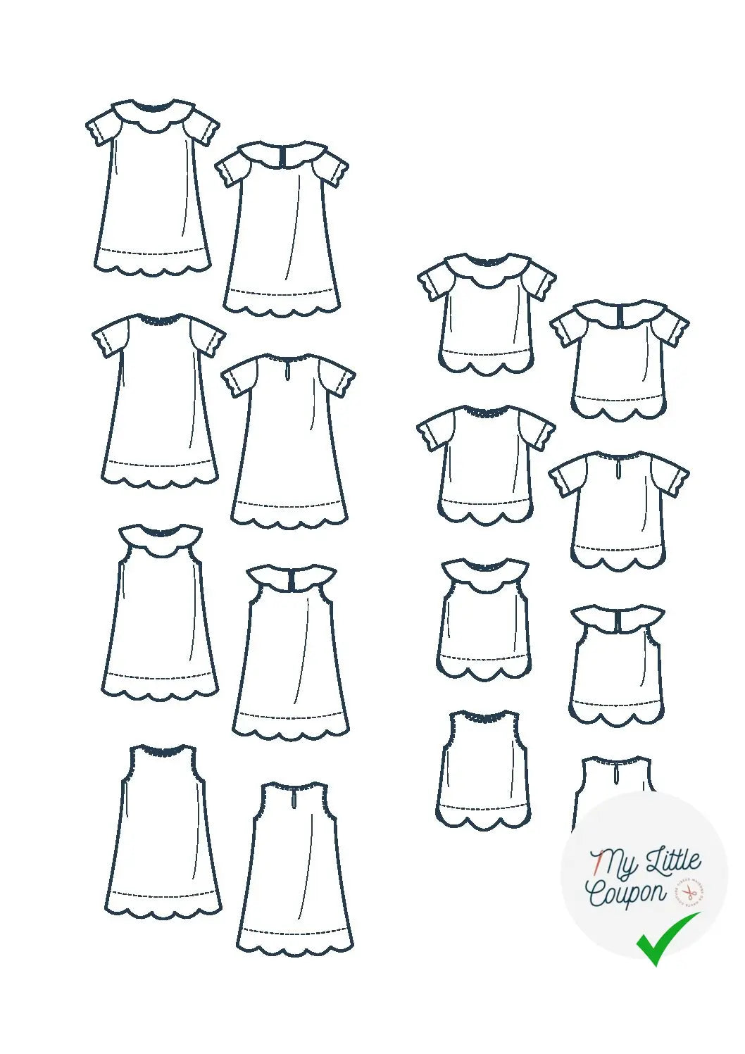 Justine, robe et top à pétales - L'Enfant Roi - My Little Coupon