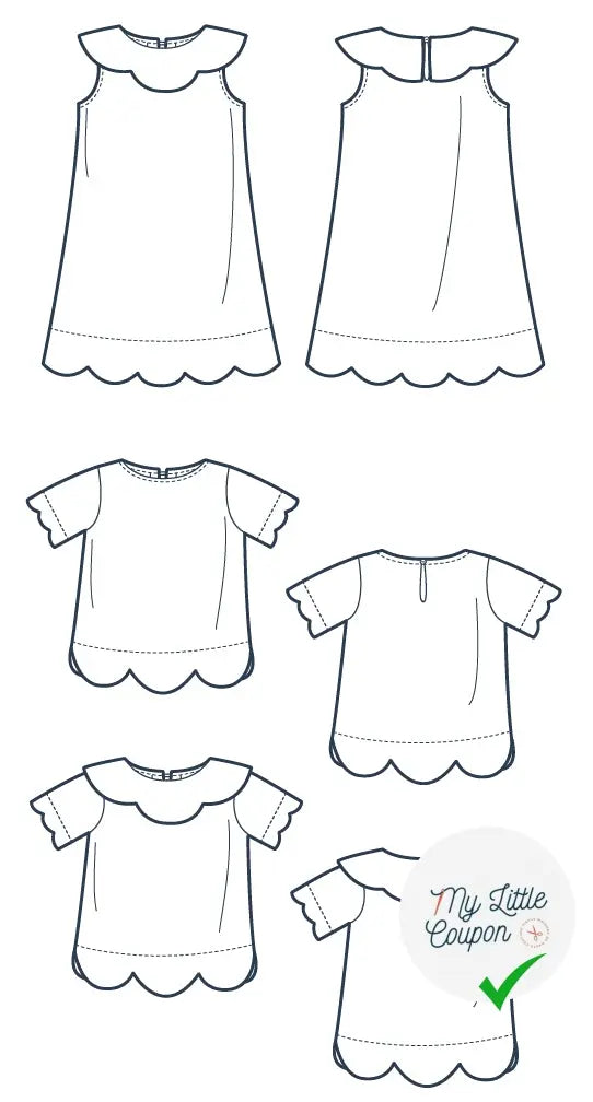 Justine, robe et top à pétales - L'Enfant Roi - My Little Coupon