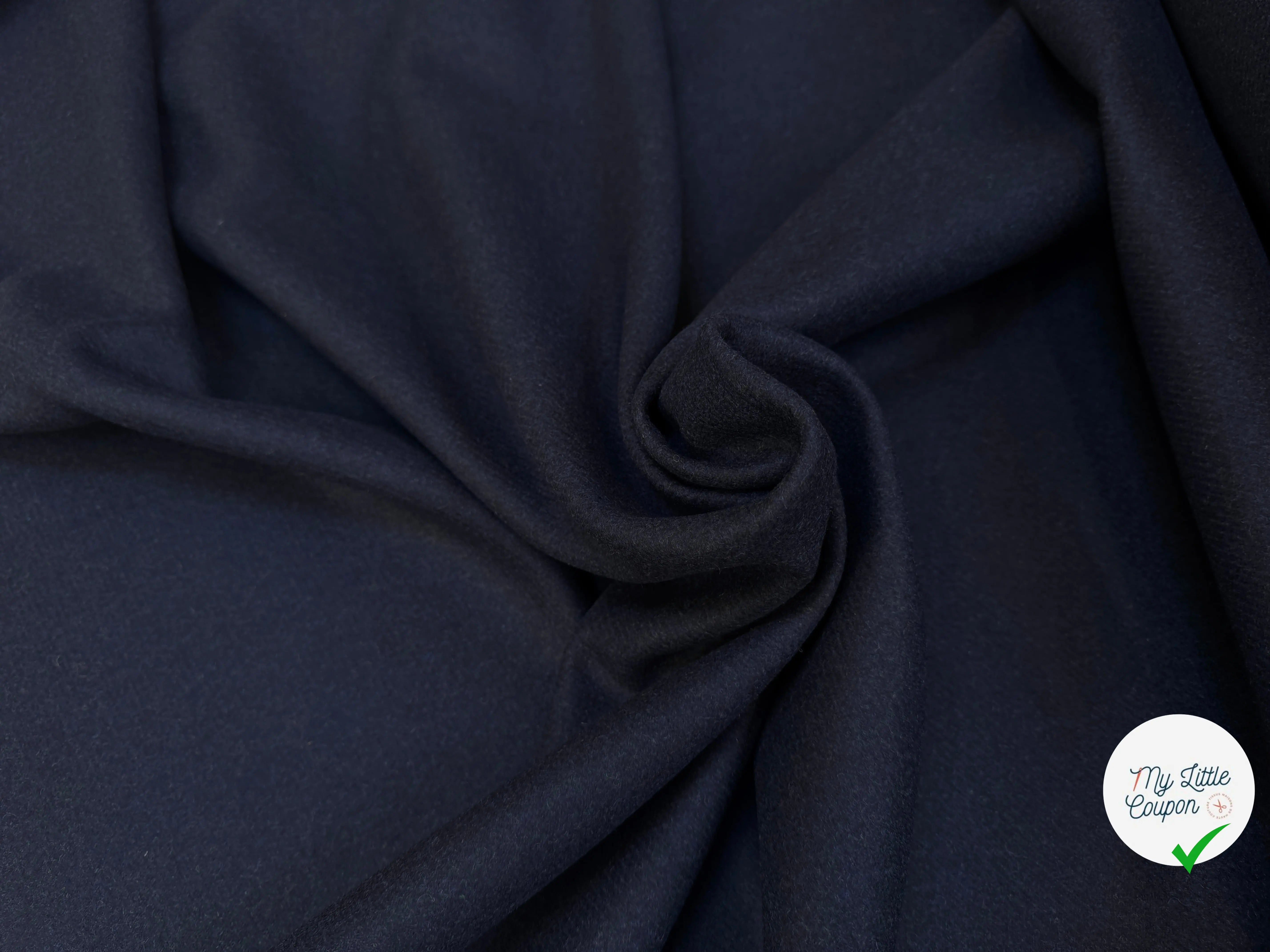 LAINAGE CABAN BLEU NUIT STRIÉ 87% LAINE - My Little Coupon