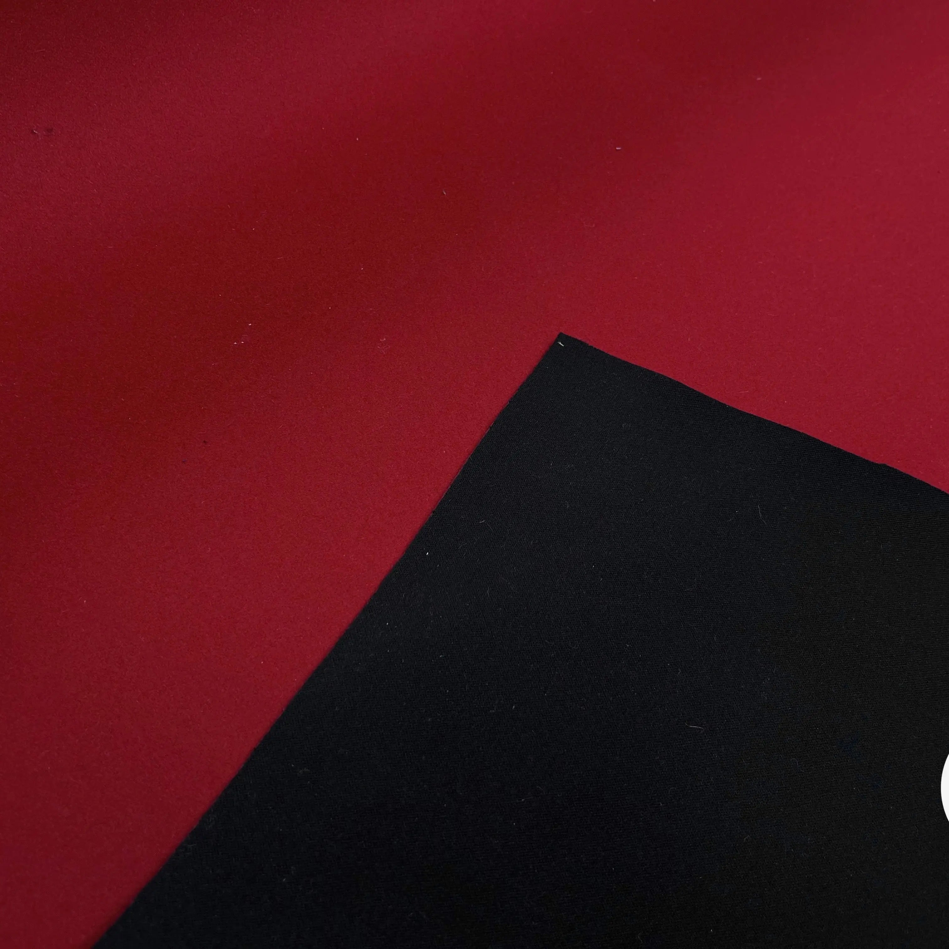 LAINAGE CABAN CONTRECOLLÉ NOIR & ROUGE RUBIS - My Little Coupon