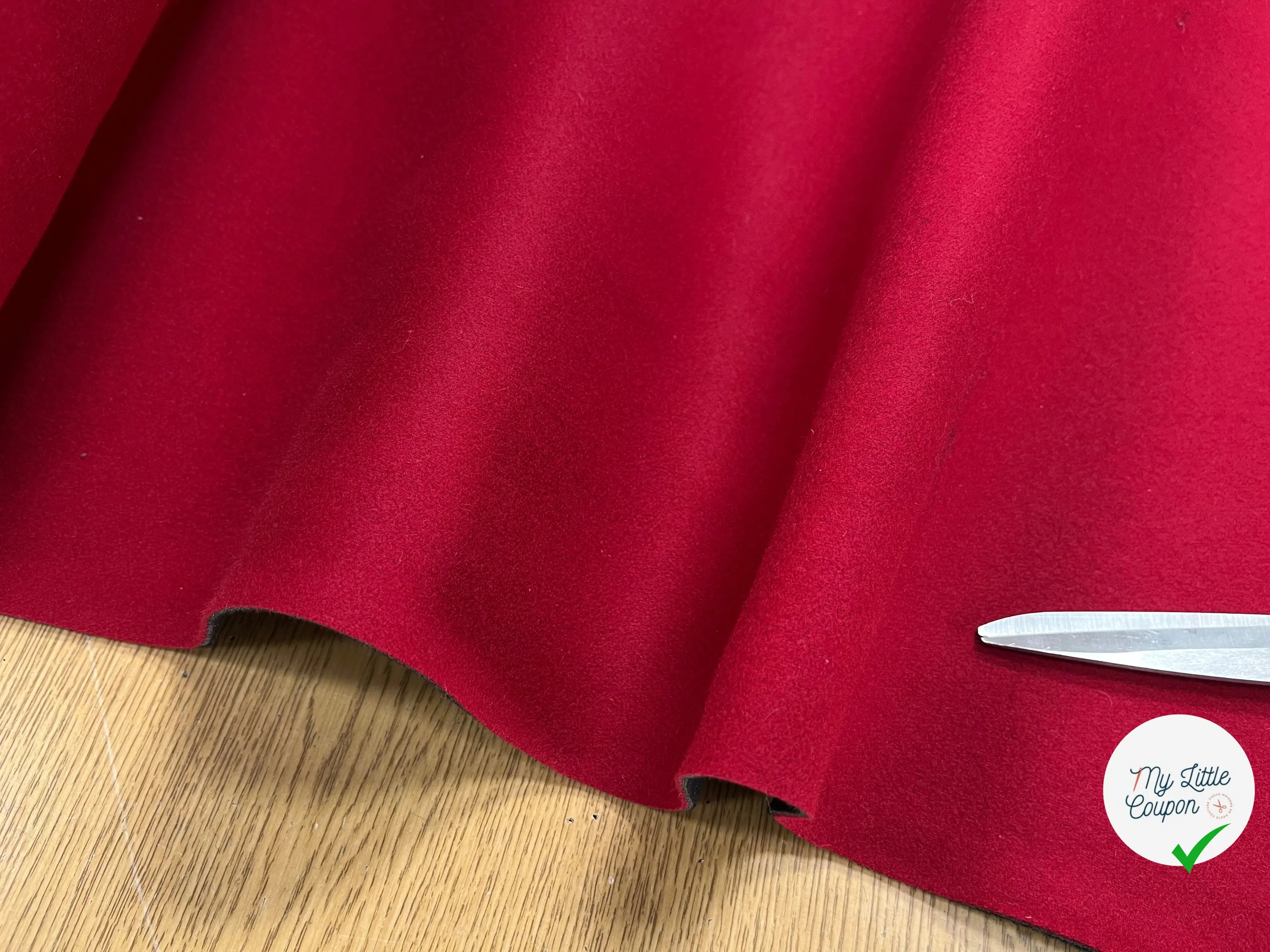 LAINAGE CABAN CONTRECOLLÉ NOIR & ROUGE RUBIS - My Little Coupon