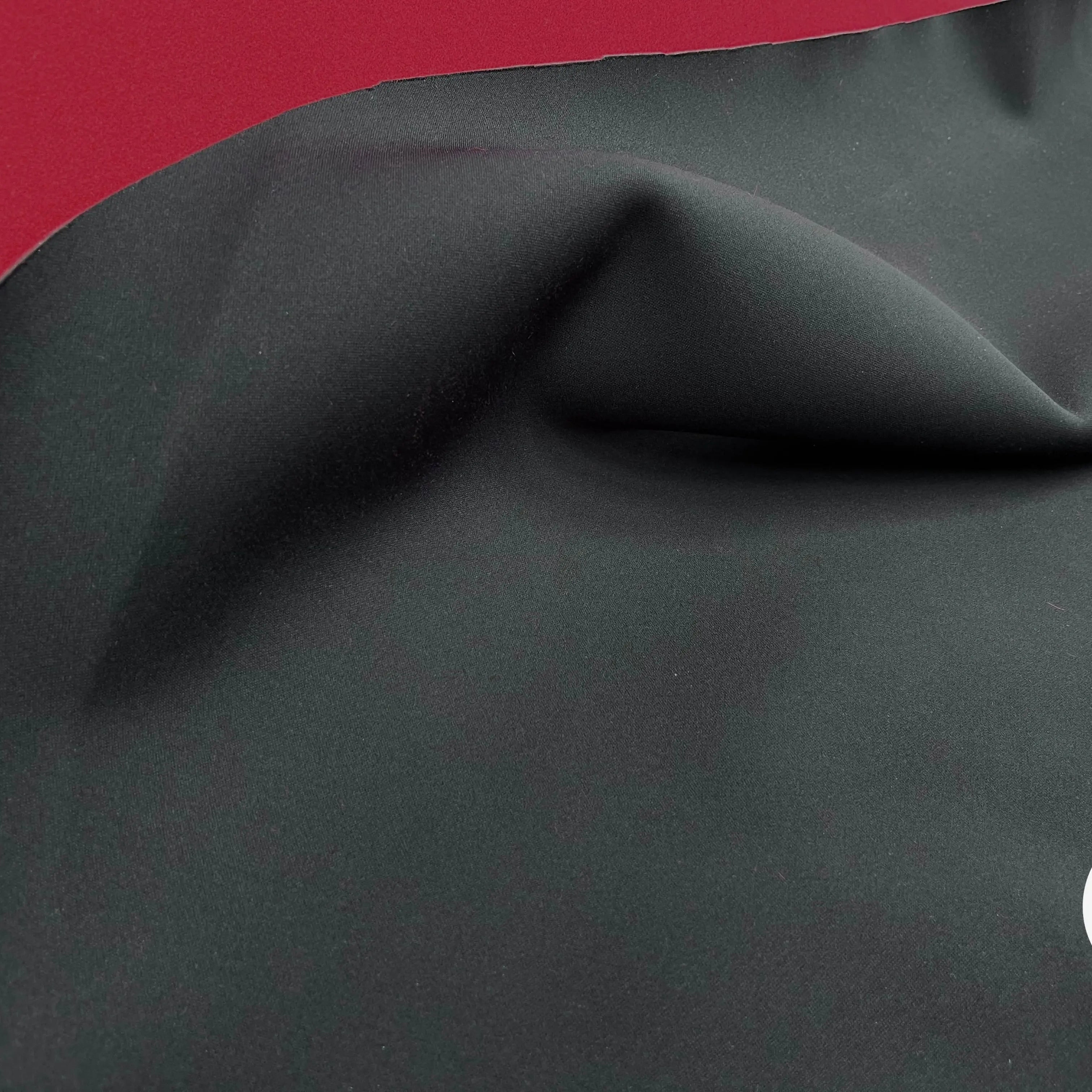 LAINAGE CABAN CONTRECOLLÉ NOIR & ROUGE RUBIS - My Little Coupon