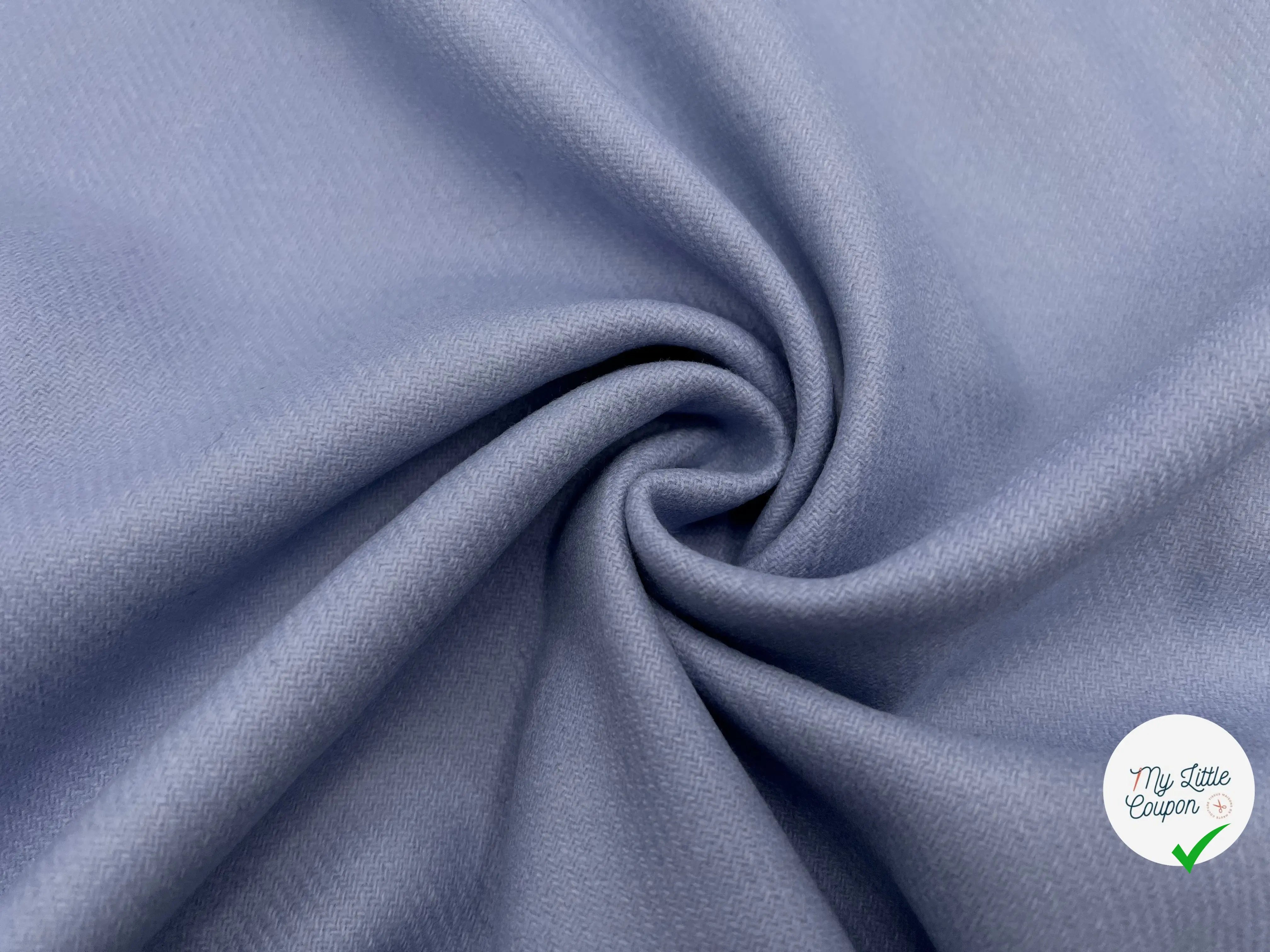 LAINAGE CABAN STRIÉ BLEU - My Little Coupon - tissu - coudre