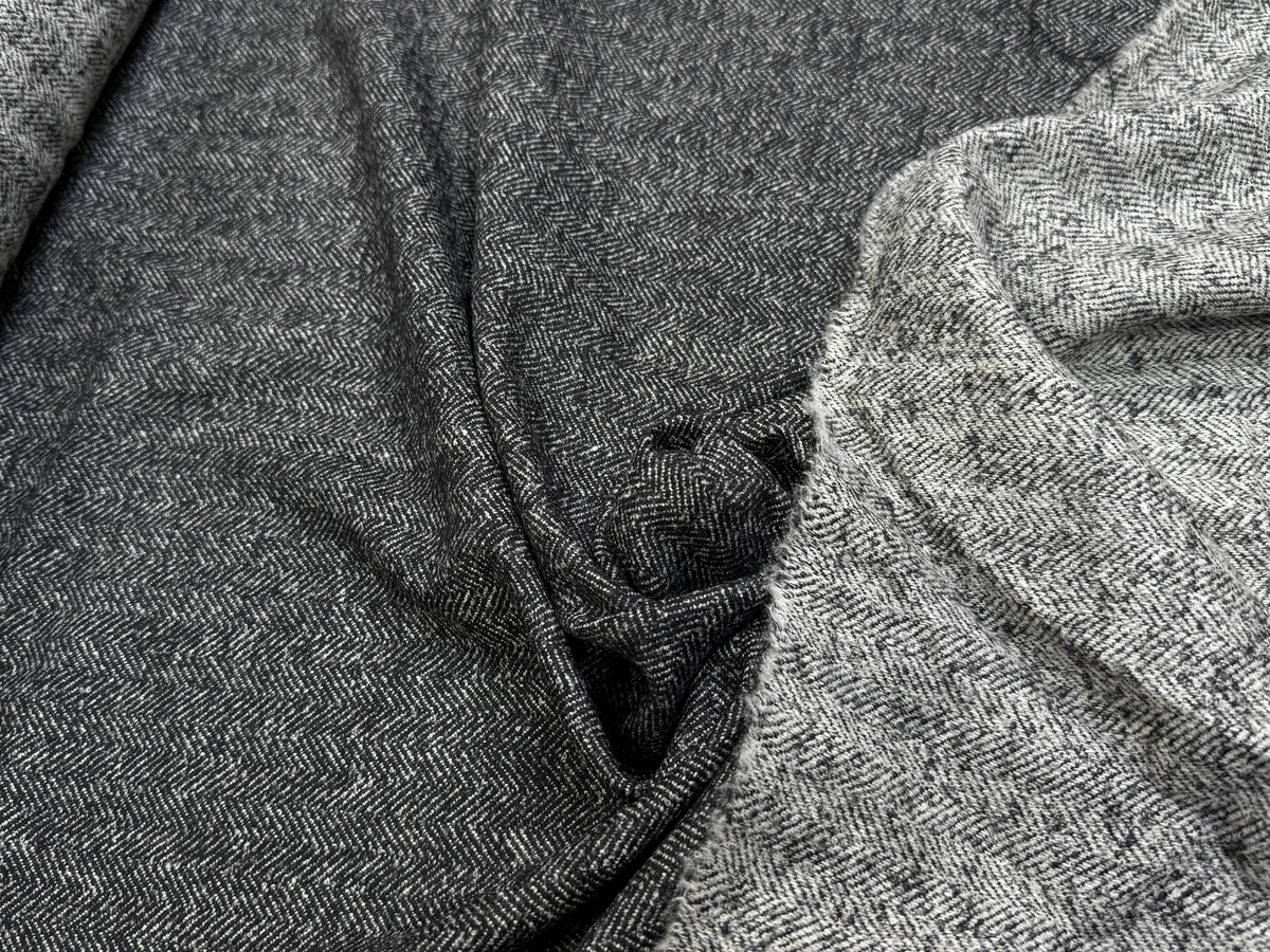 DRAPERIE CHEVRON DE LAINE GRIS CHINÉ TOUCHER DOUX - My Little Coupon