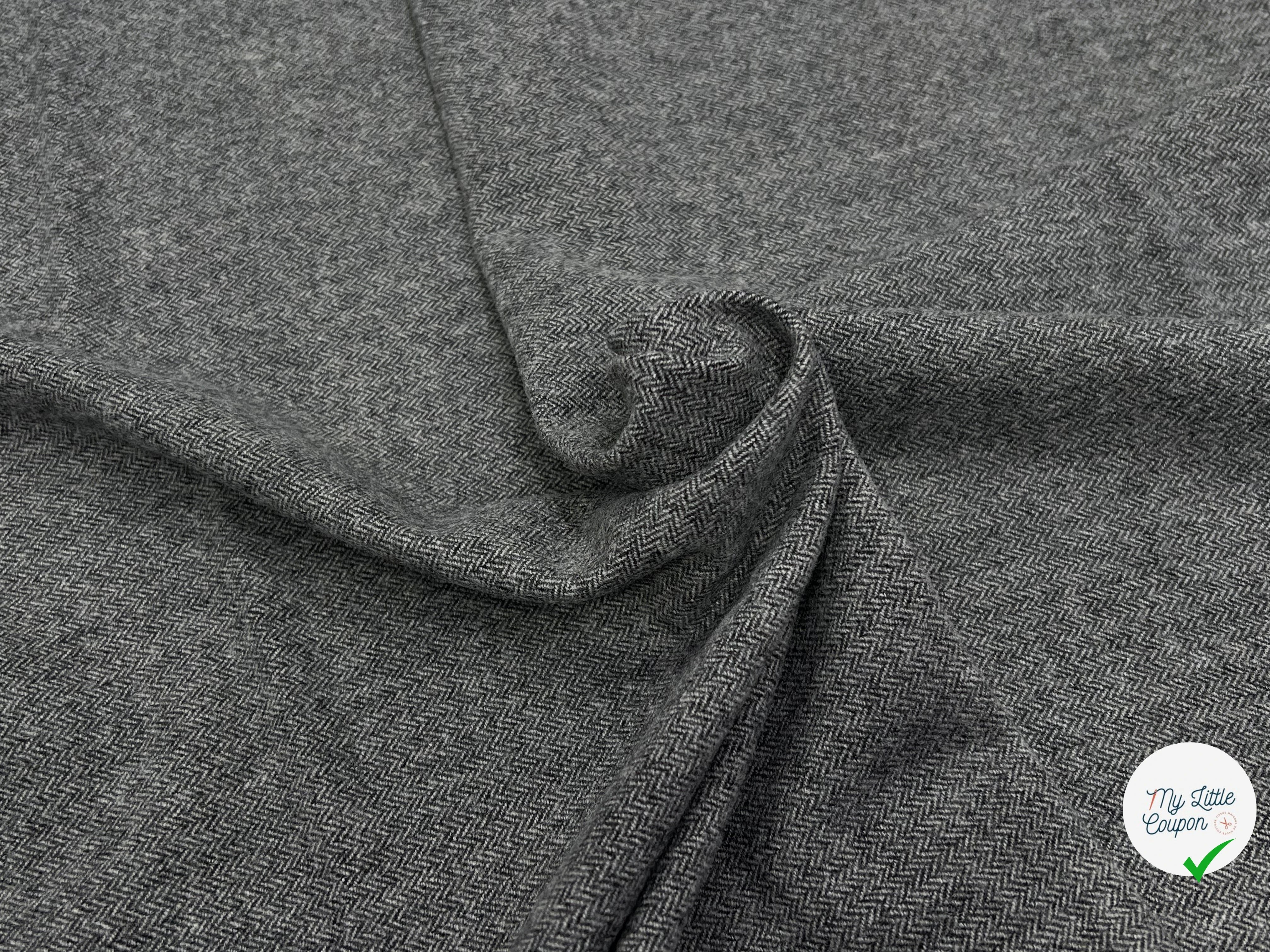 LAINAGE CHEVRON GRIS 80% LAINE 150CM - My Little Coupon