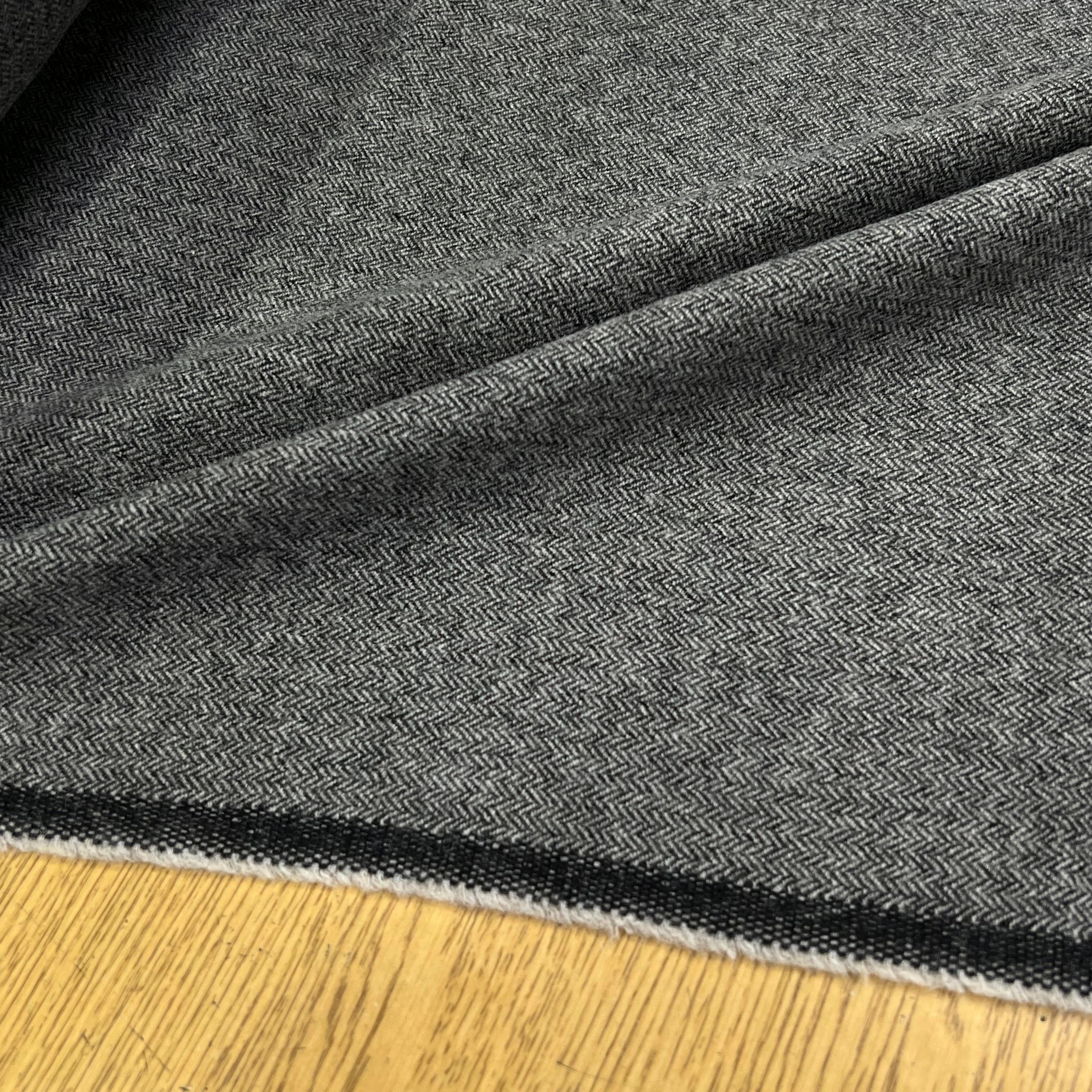 LAINAGE CHEVRON GRIS 80% LAINE 150CM - My Little Coupon