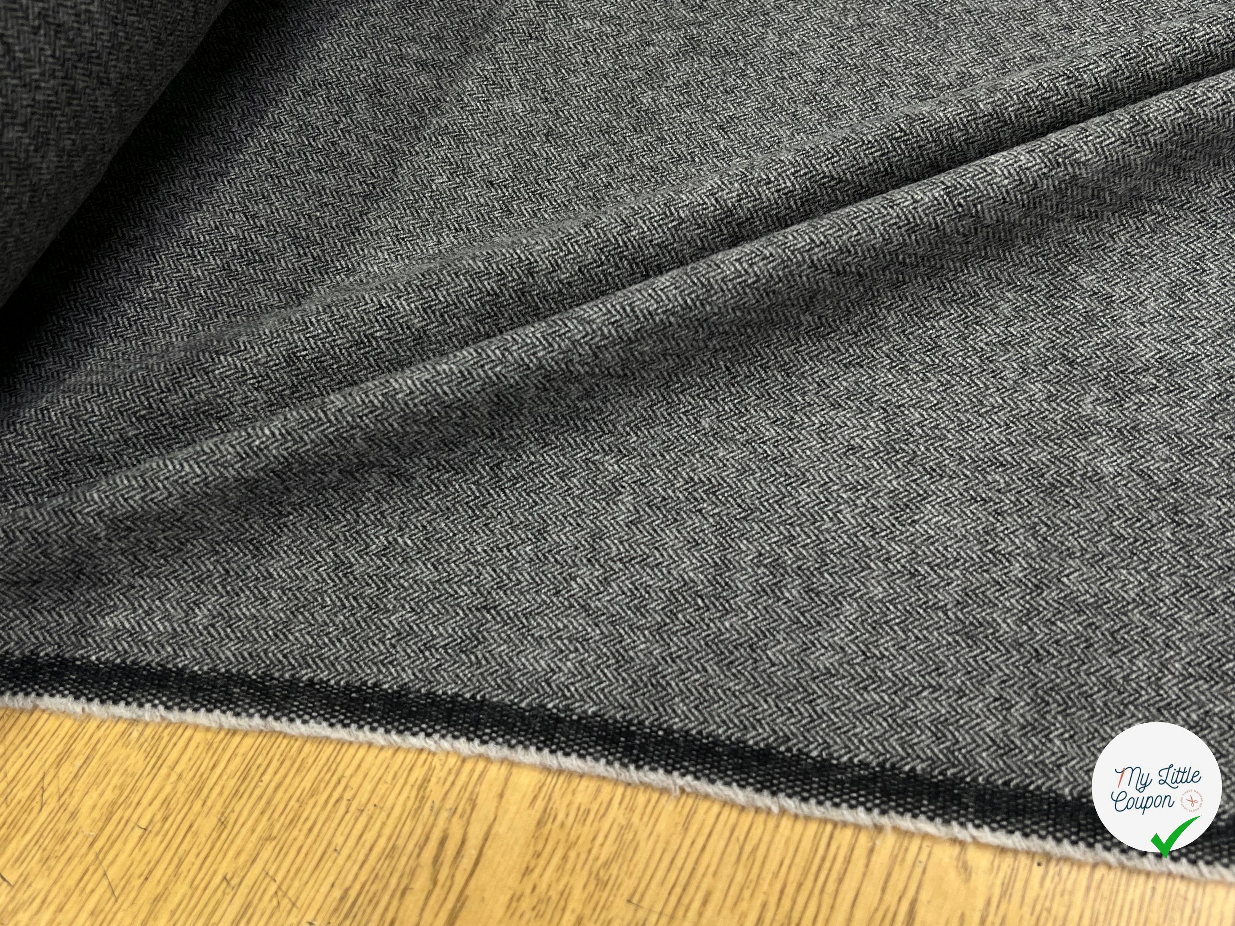 LAINAGE CHEVRON GRIS 80% LAINE 150CM - My Little Coupon